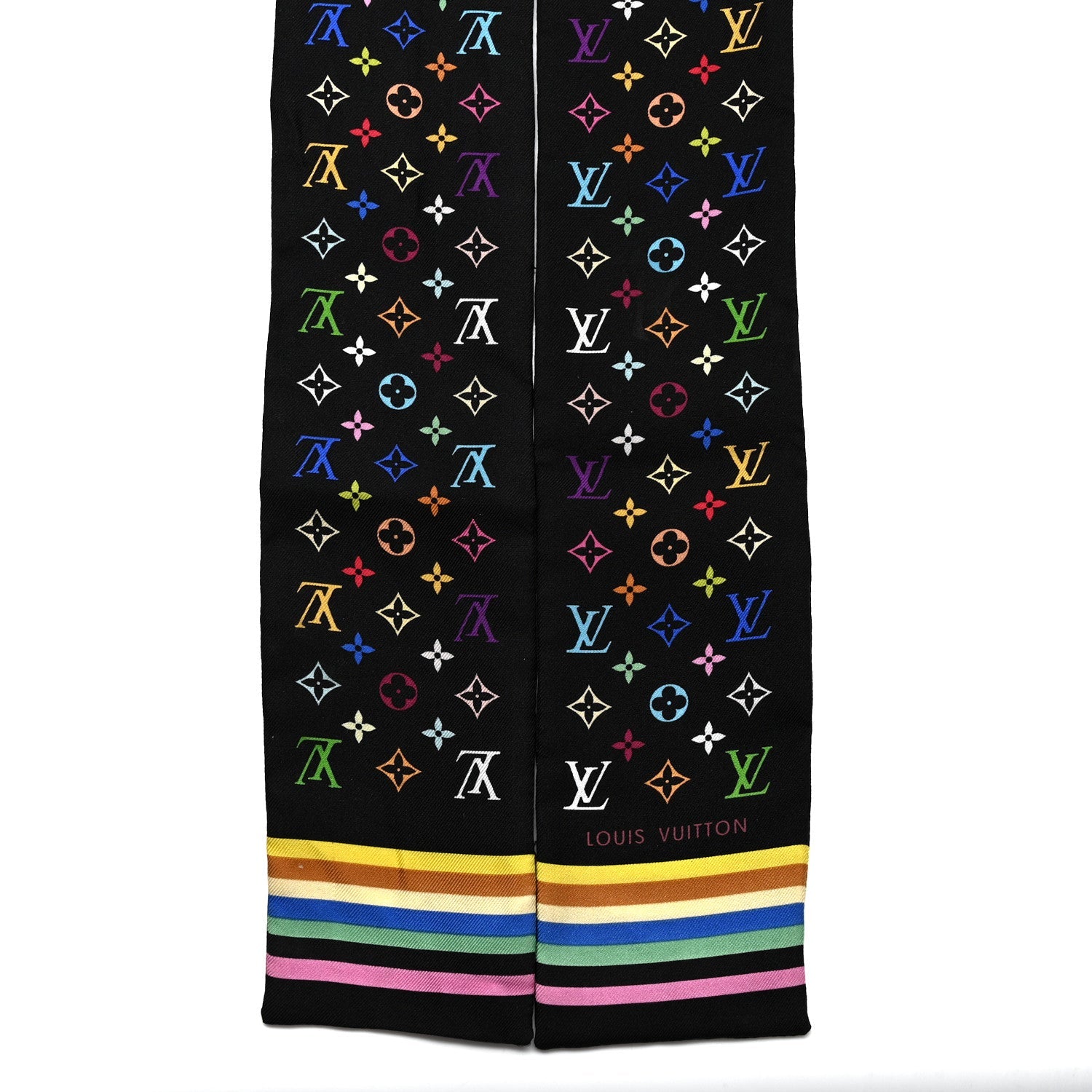 LV X TM Silk Monogram Multicolor Bandeau Black