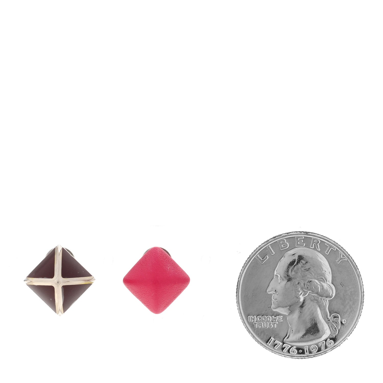 Swift Lacquered Palladium Small Medor Gaine Earrings Rose Mexico