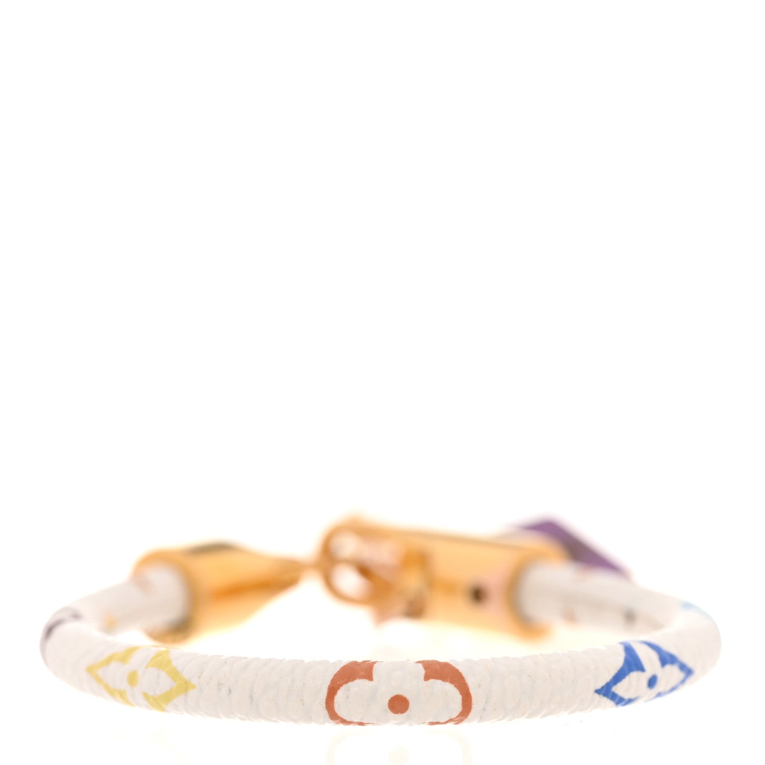 Monogram Multicolor Luck It Bracelet 17 White