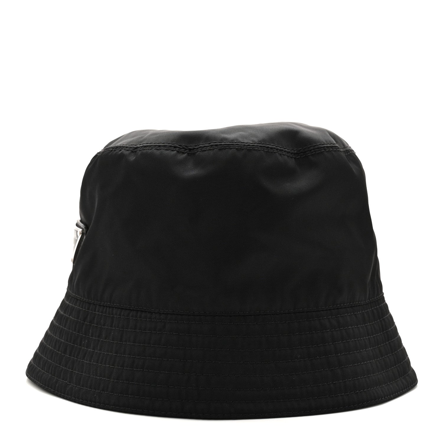 Re-Nylon Metal Triangle Logo Mens Bucket Hat XL Black