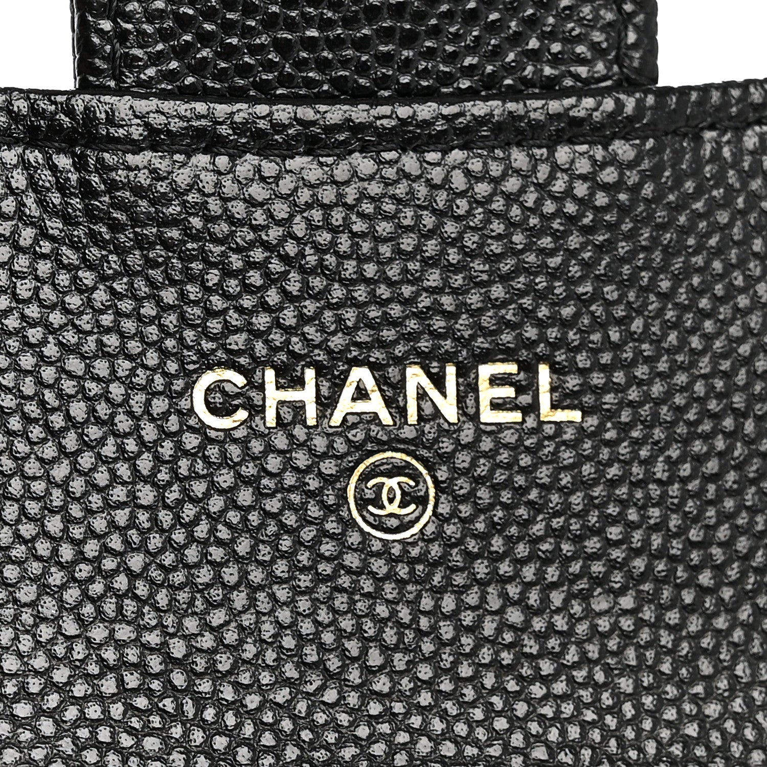 Caviar Quilted Flap Card Holder On Chain Black