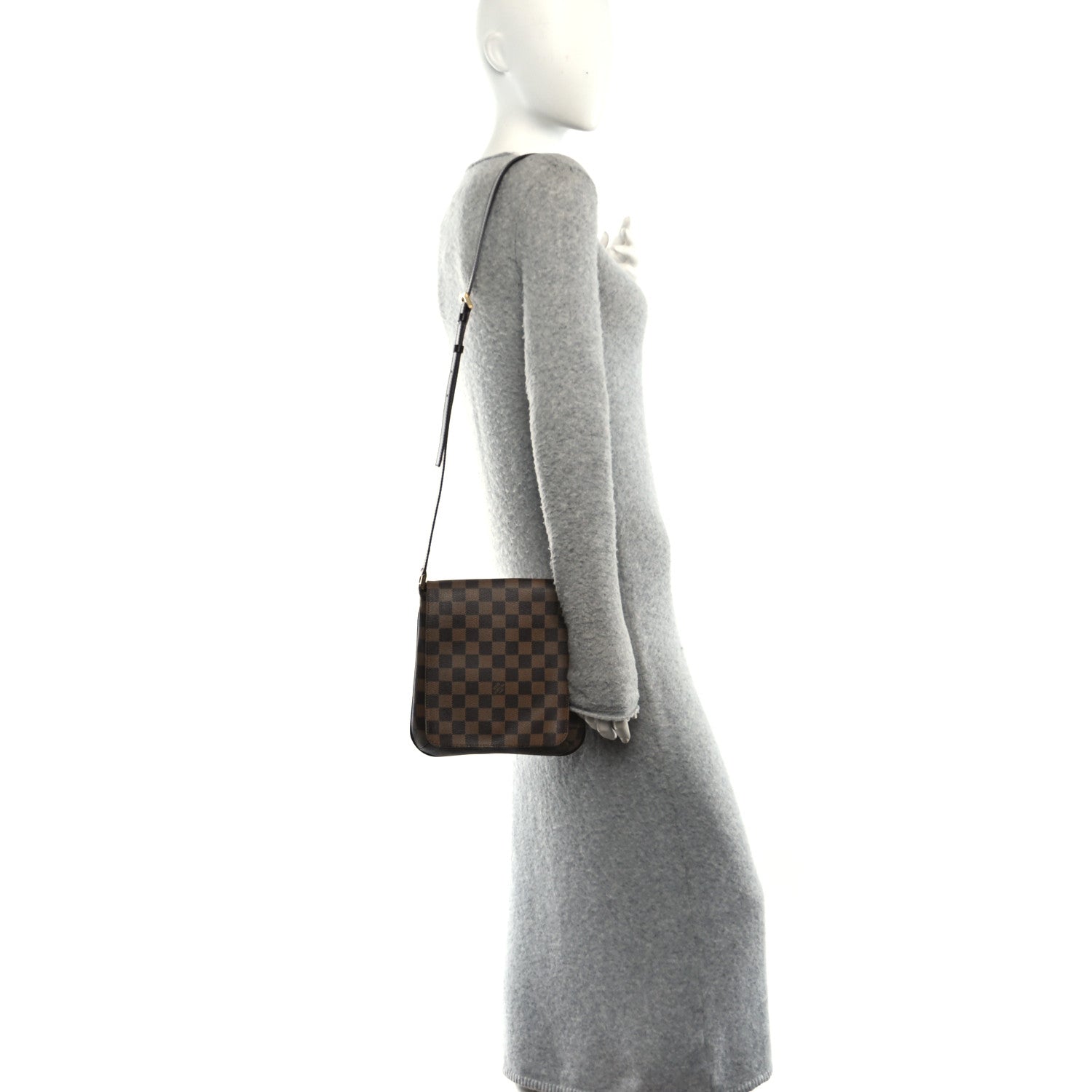 Damier Ebene Musette Salsa Long Strap