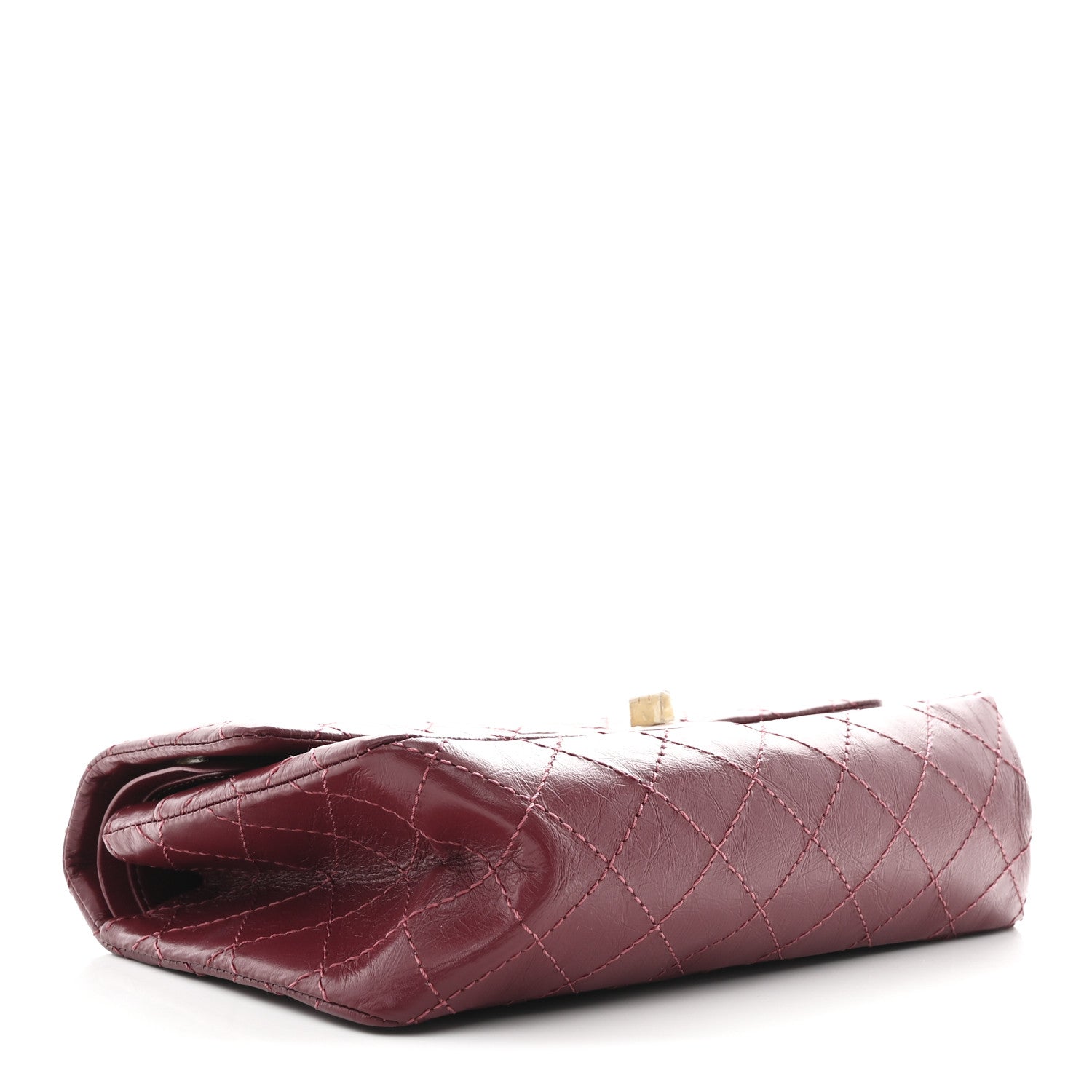 Aged Calfskin Quilted 2.55 Reissue 225 Flap Burgundy