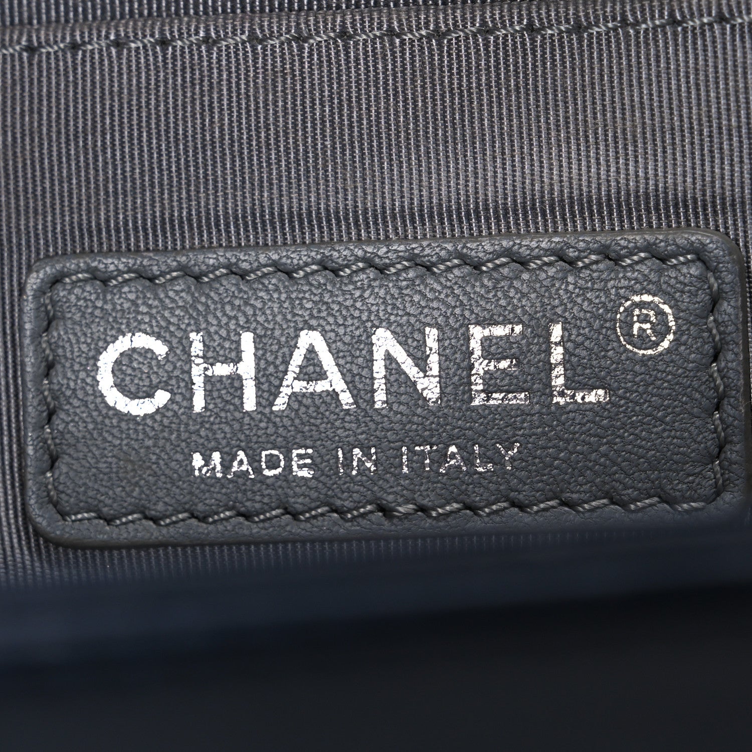 Lambskin Chevron Quilted Medium Boy Flap Navy Blue
