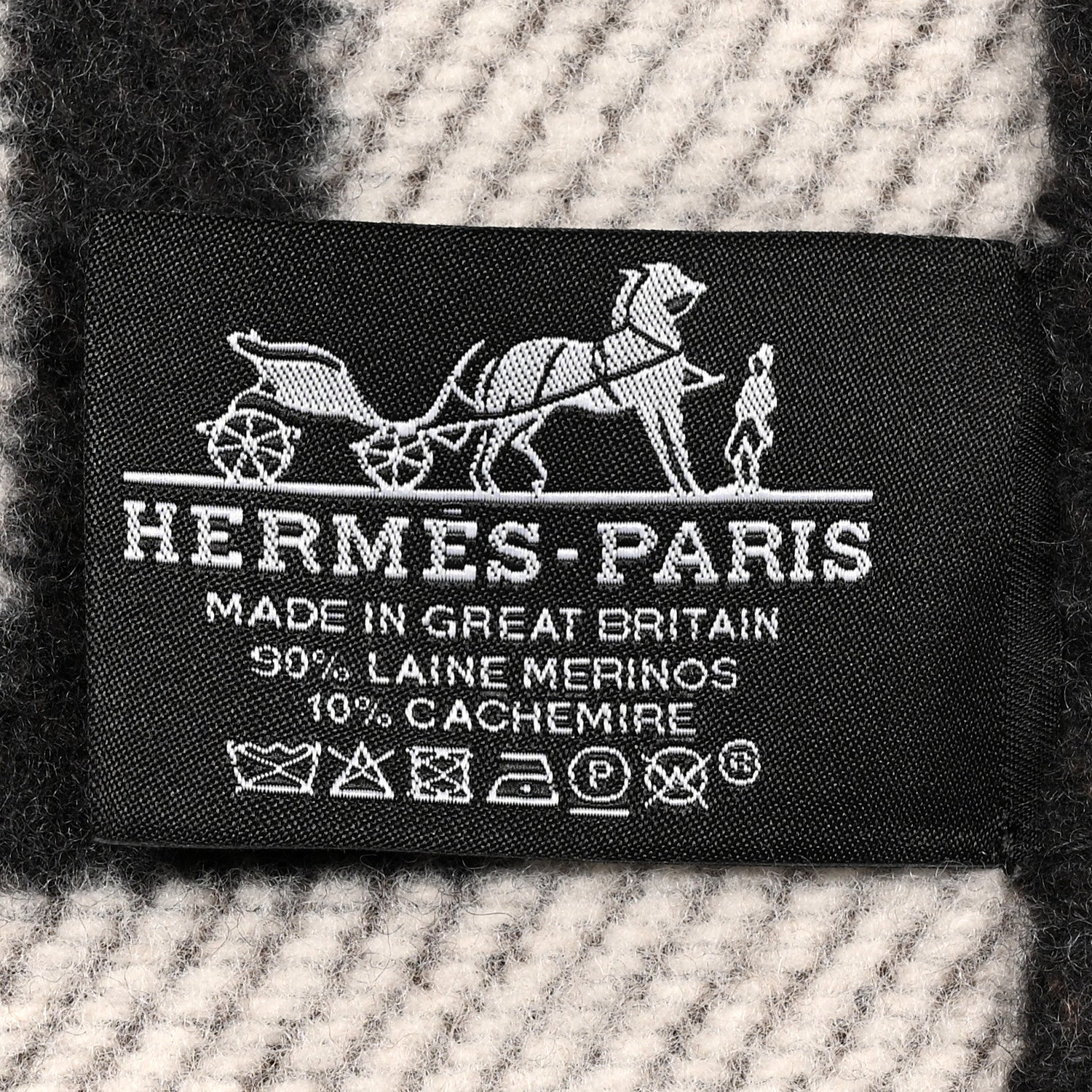 Wool Cashmere Avalon Blanket Ecru Gris Fonce