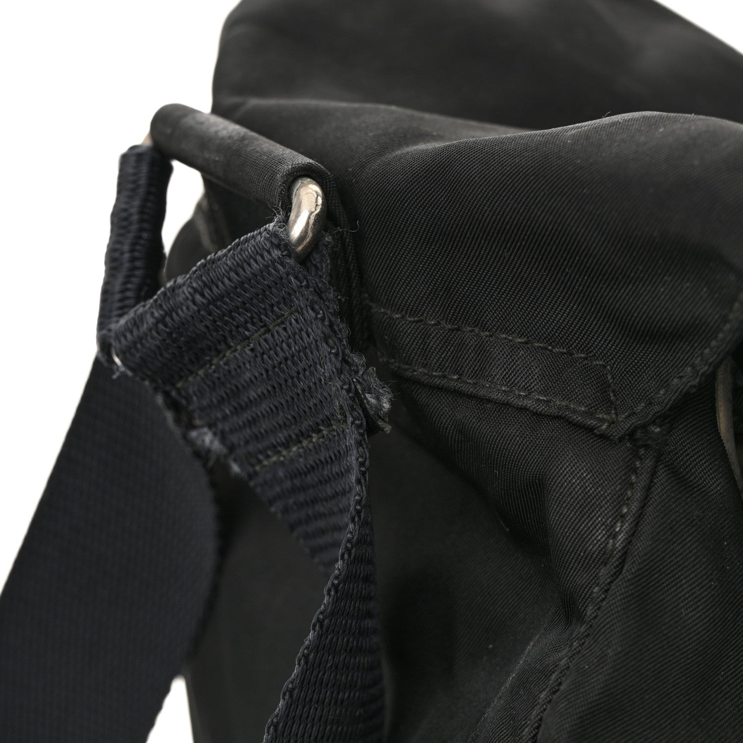 Nylon Vela Mini Cinch Backpack Black