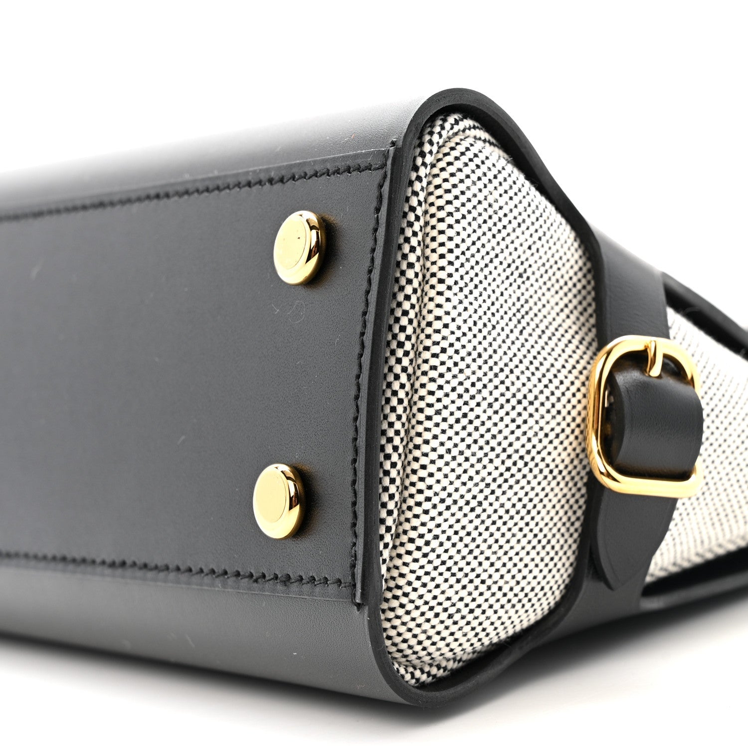 Vache Hunter H Canvas Swift Tablier Sellier Black Ecru