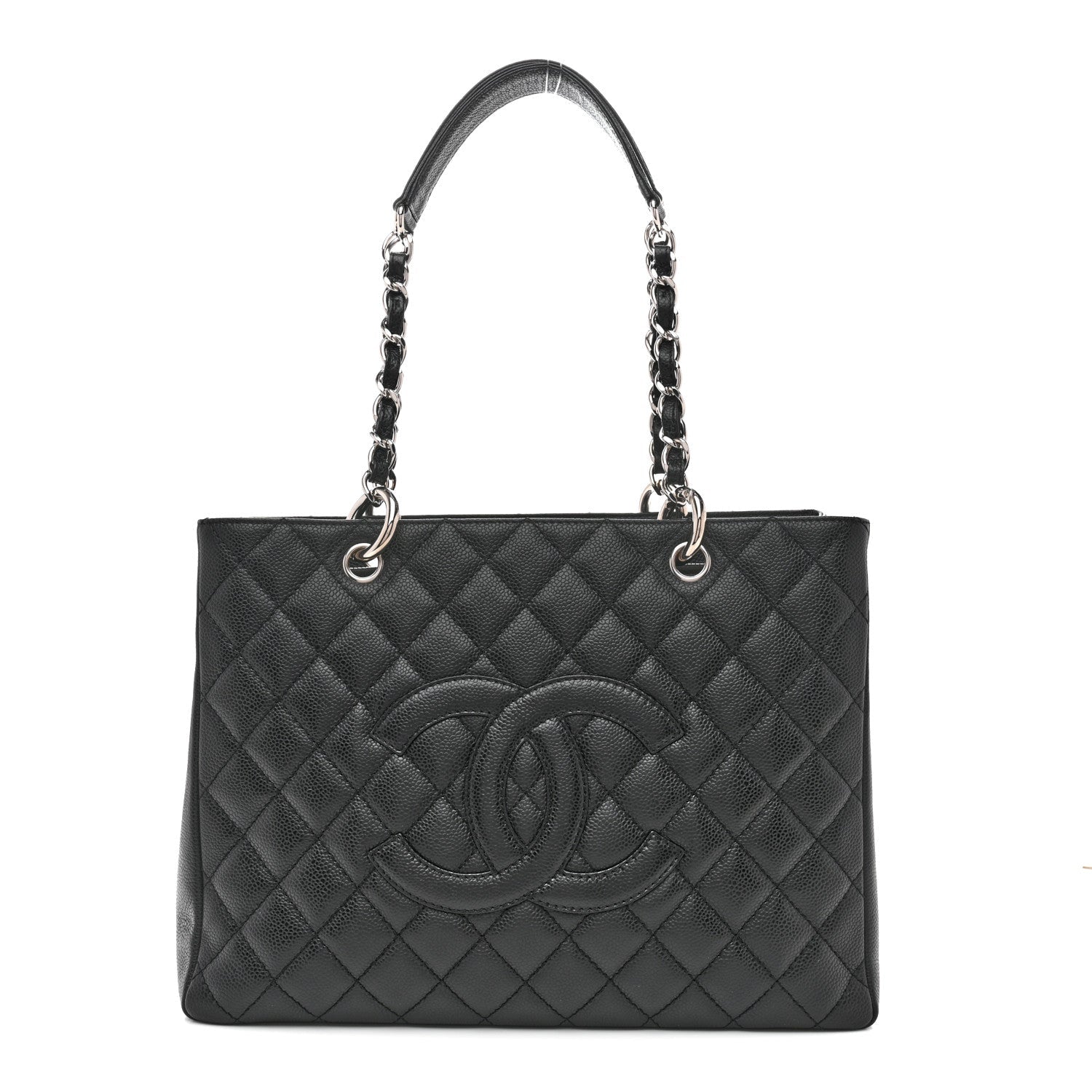 Caviar Quilted Grand Shopping Tote GST Black