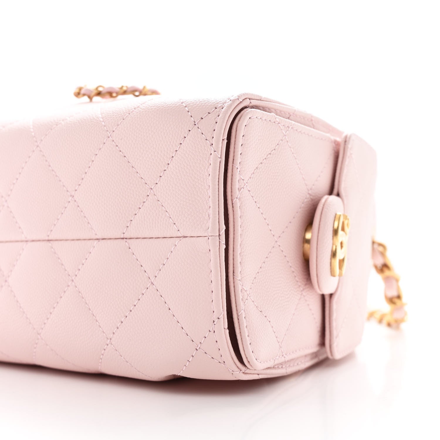 Caviar Quilted Mini Chanel 25 Handbag Light Pink