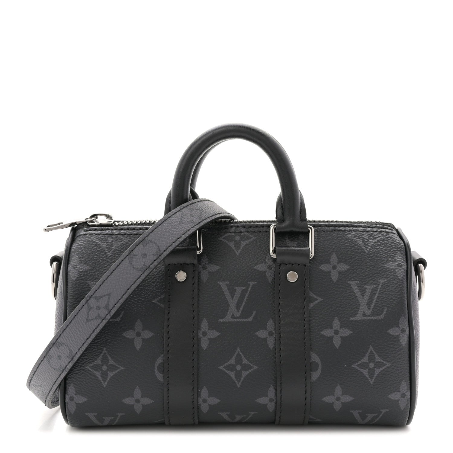 Reverse Monogram Eclipse Keepall XS Black