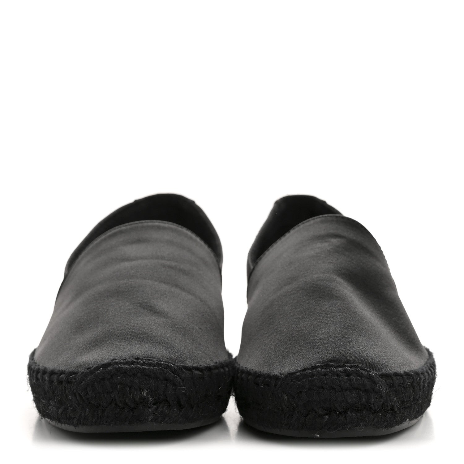 Crepe Satin Elba Espadrilles 38 Black