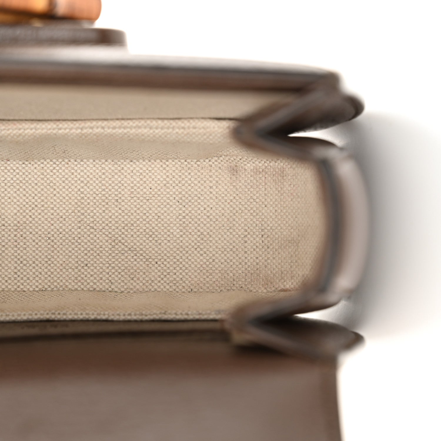 Monogram Jumbo GG Textured Dollar Calfskin Web Mini Bamboo 1947 Top Handle Bag Camel Ebony New Acero