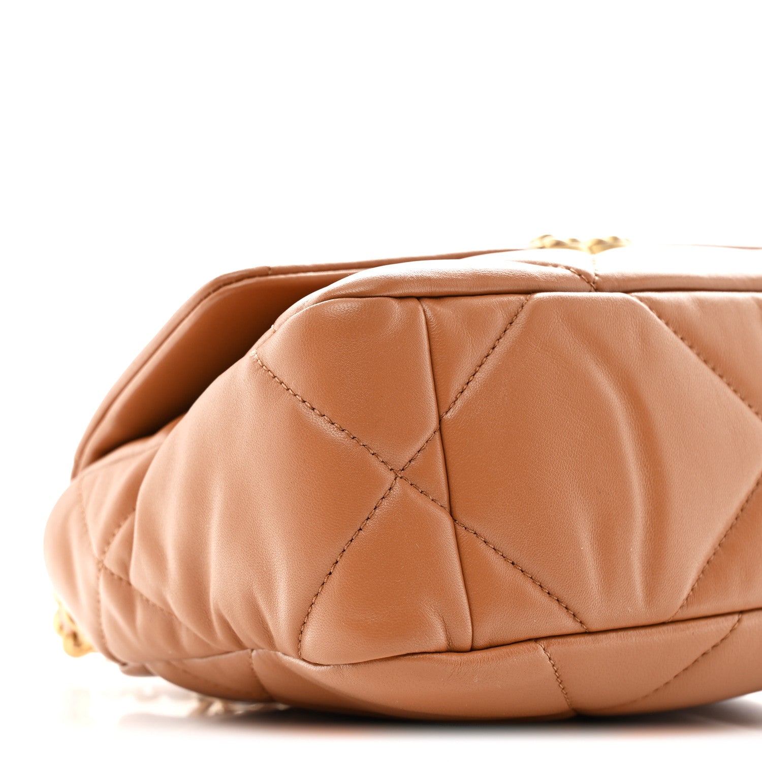 Lambskin Quilted Medium Chanel 19 Flap Brown