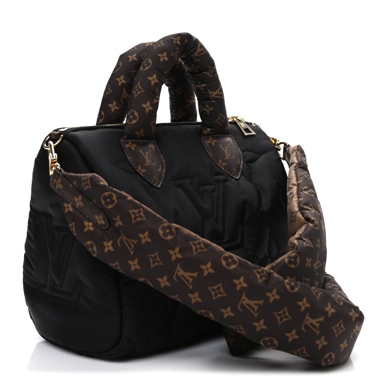 Econyl Mini Monogram Pillow Speedy Bandouliere 25 Black