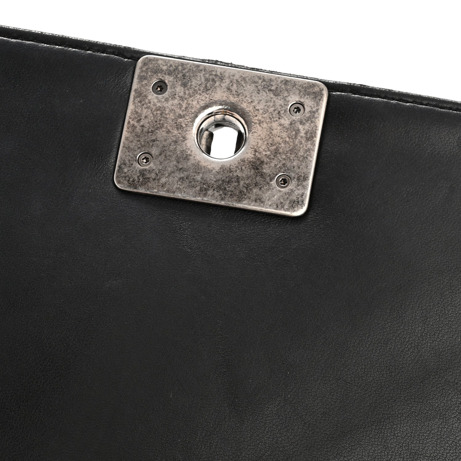Lambskin Quilted Medium Boy Flap Black