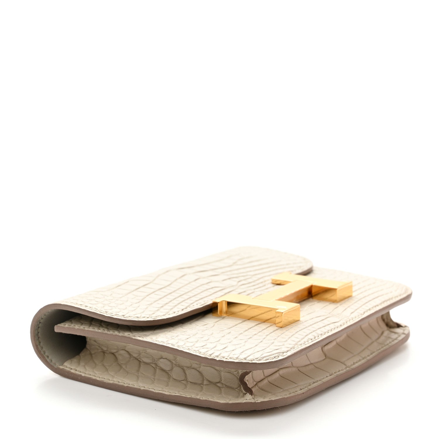 Matte Alligator Constance Slim Wallet Beton