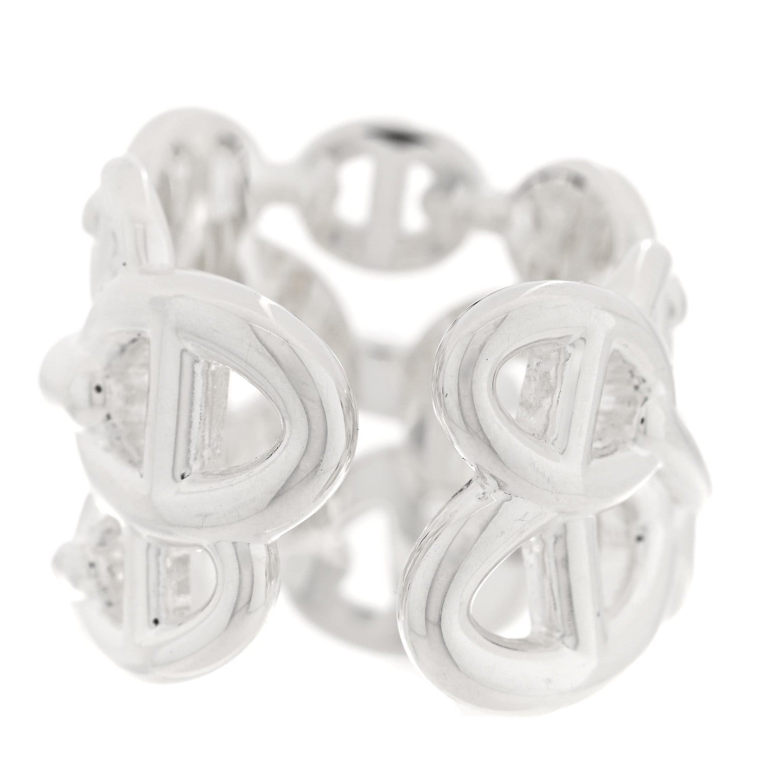 Sterling Silver GM Chaine d'ncre Enchainee Band Ring 49 4.75