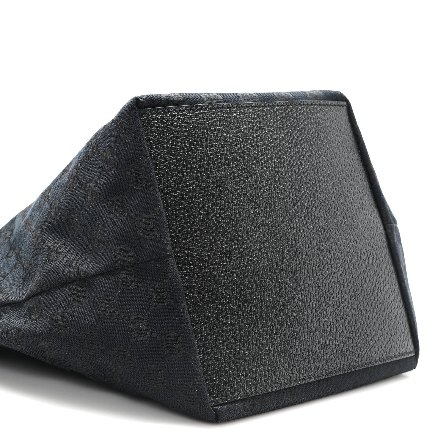 GG Monogram Small Web Handle Bucket Tote Black