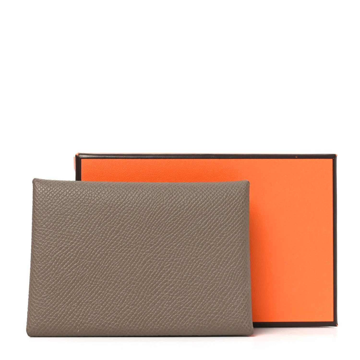 Epsom Calvi Duo Card Case Etoupe