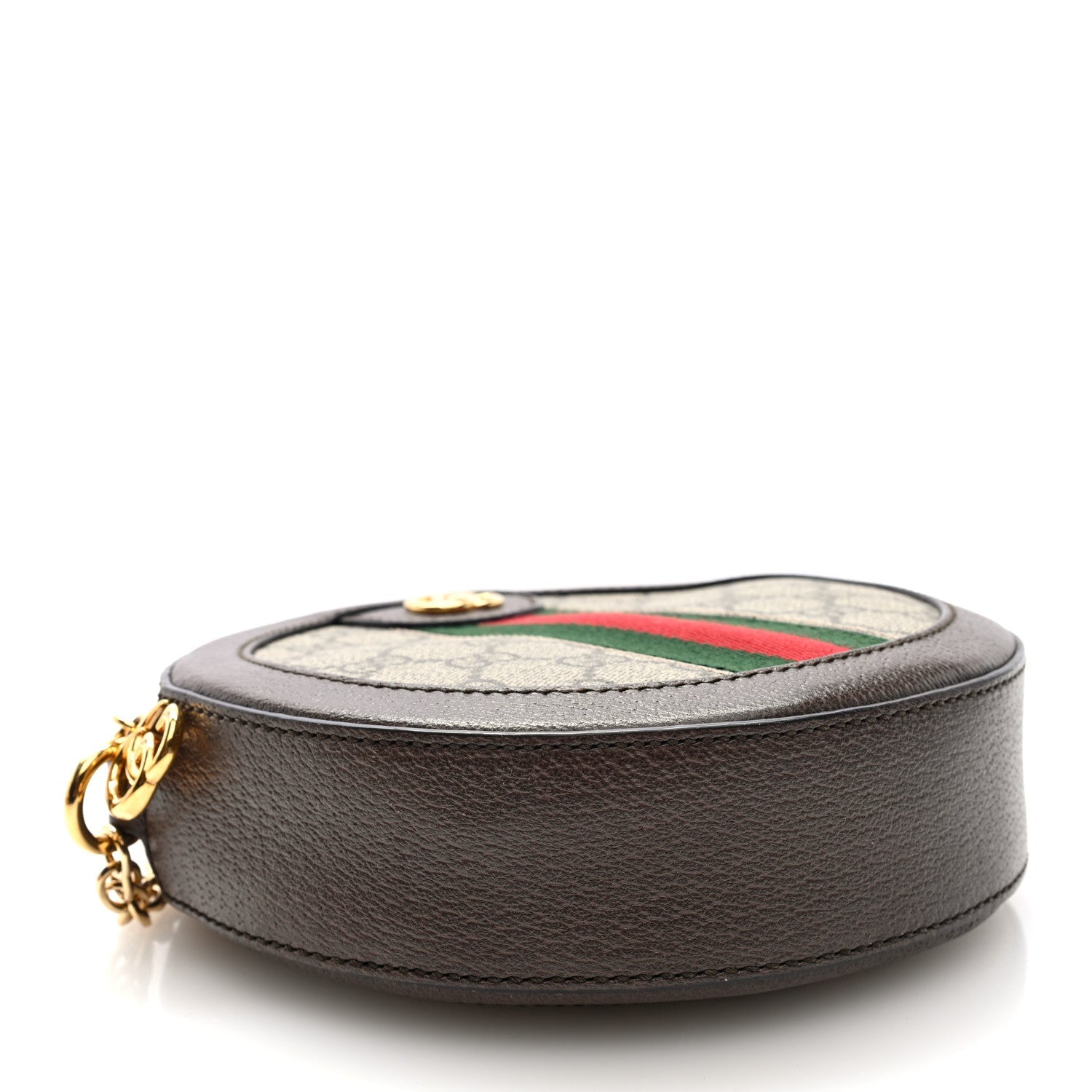GG Supreme Monogram Web Mini Ophidia Round Shoulder Bag Brown