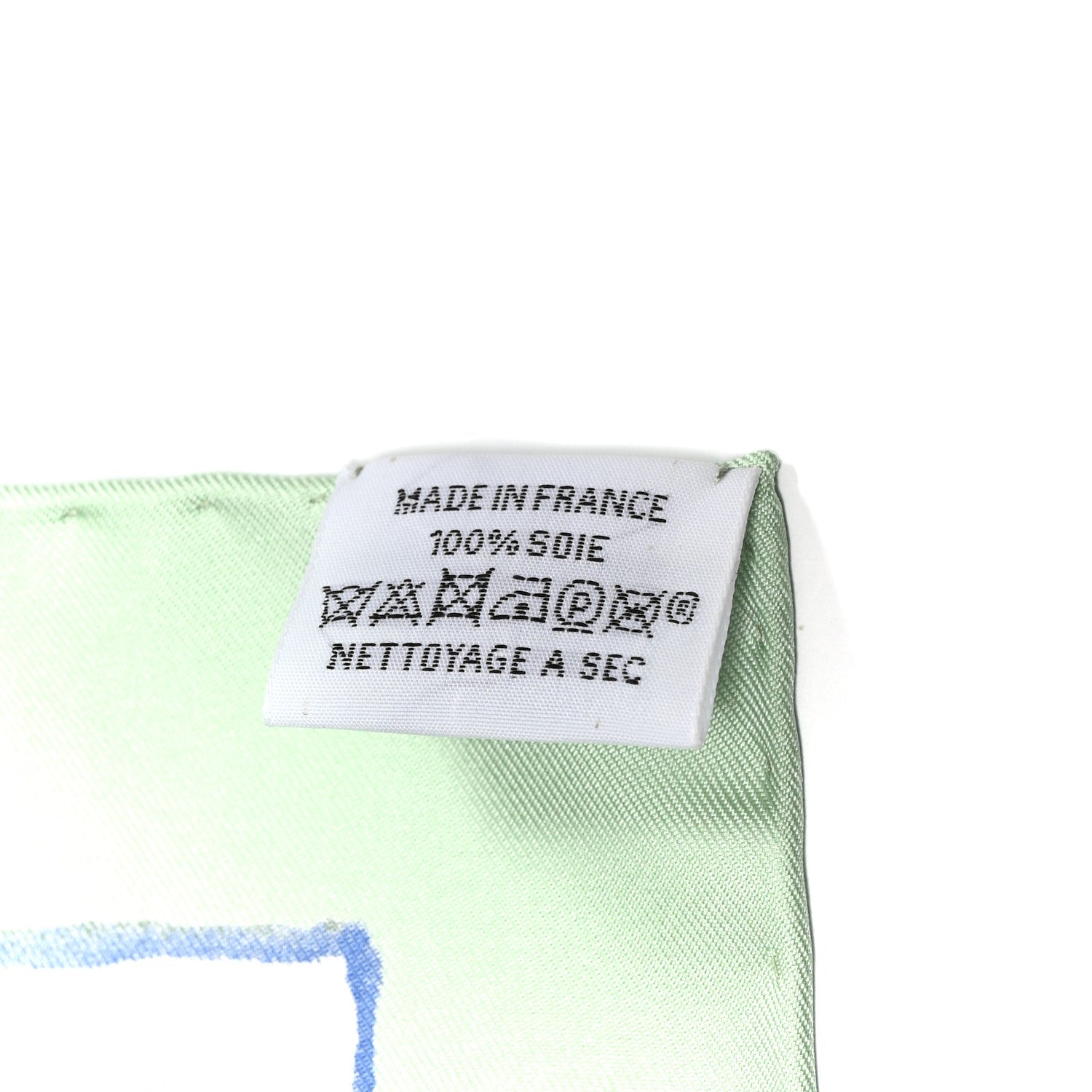 Silk Libre Comme Pegase Scarf 90 Vert D'eau Bleu Ciel Rose Nacre