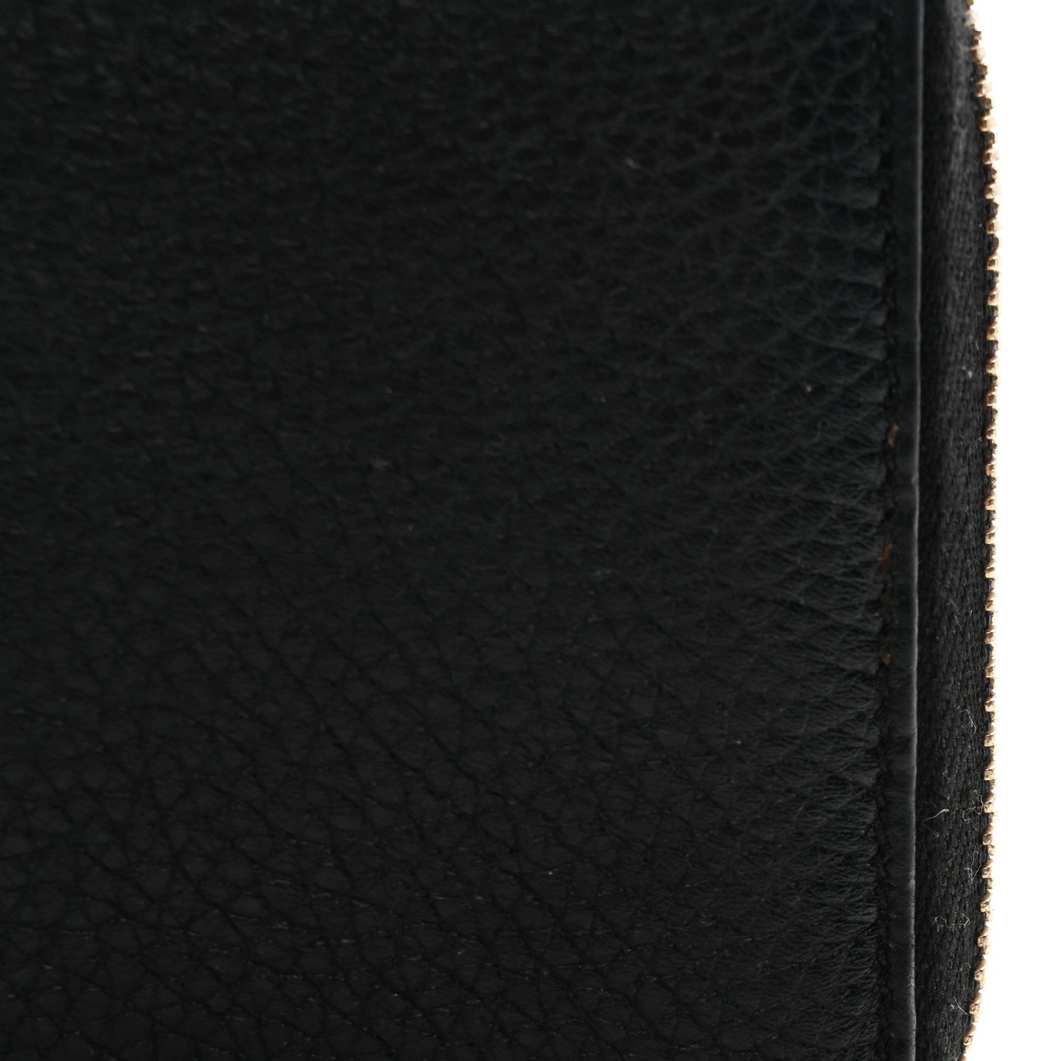 Pebbled Calfskin Soho Zip Around Wallet Black