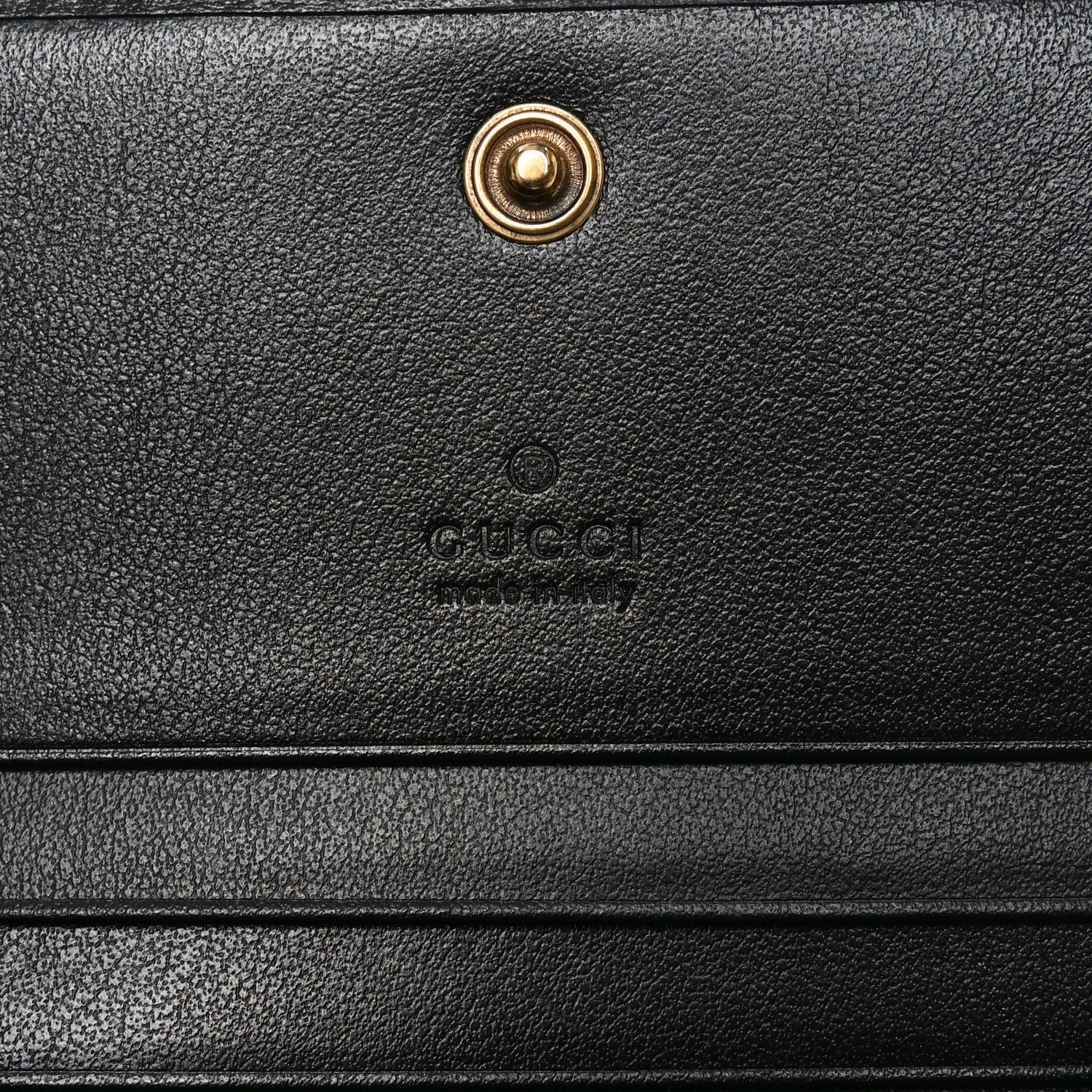 Calfskin Matelasse GG Marmont Card Case Wallet Black