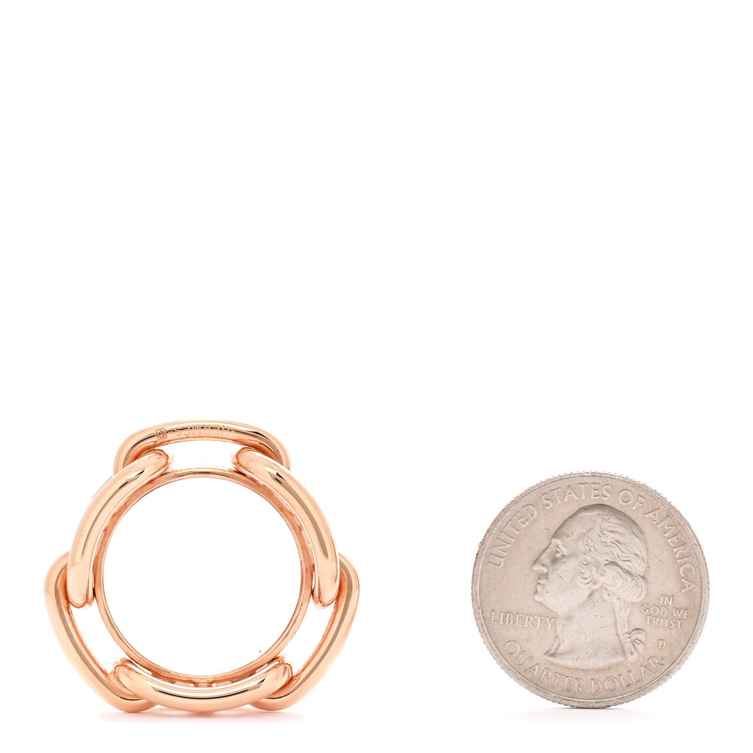 Plated Brass Regate Scarf Ring Plaqué Or Rose