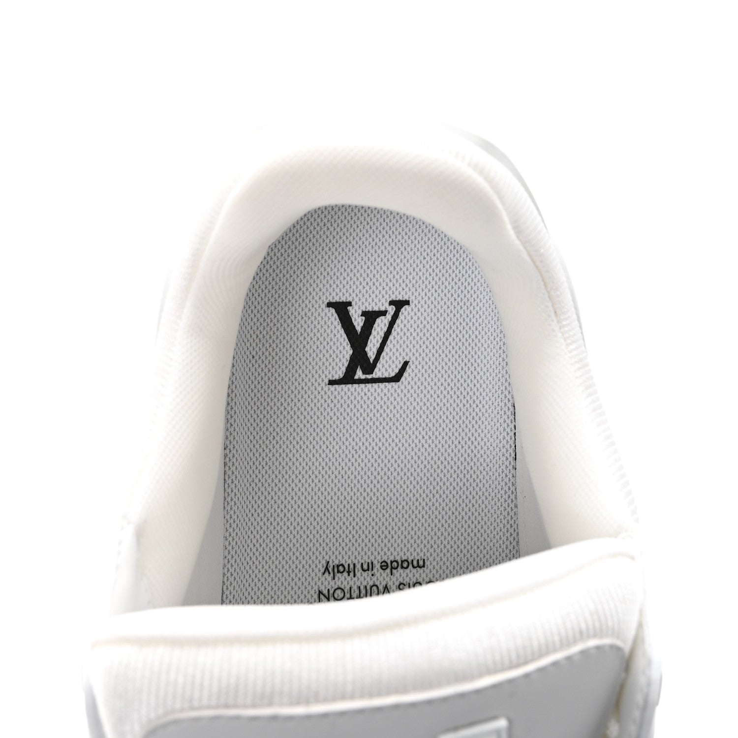Calfskin Monogram Mens LV Trainer Sneakers 7 White