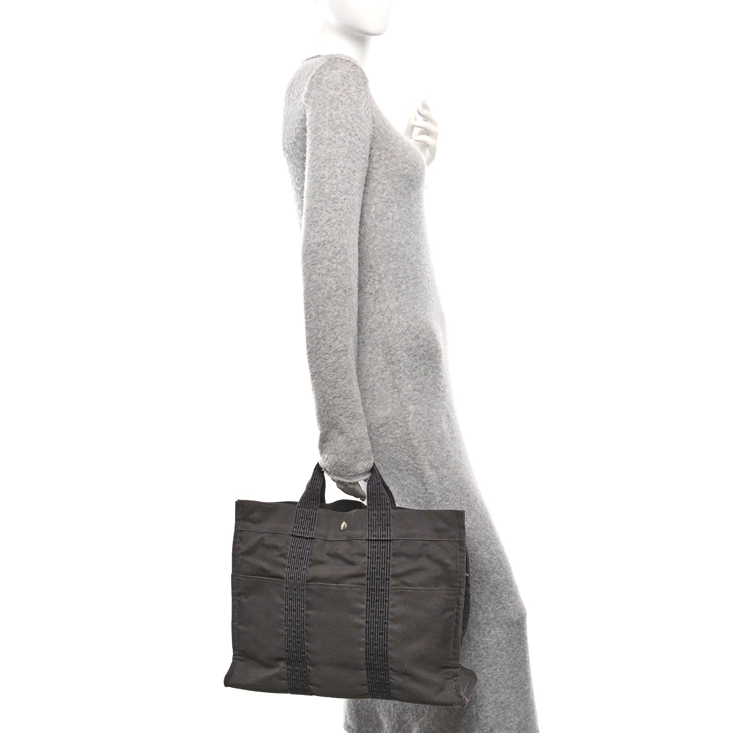 Canvas Herline MM Tote Grey
