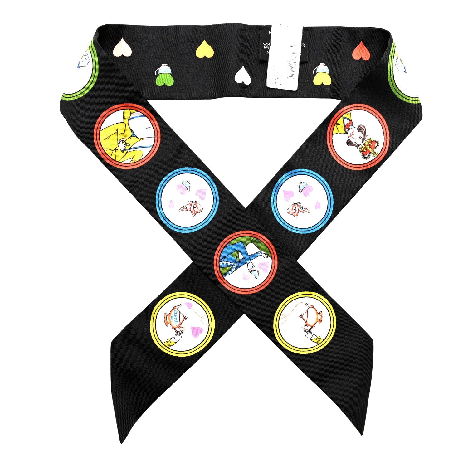 Silk Tea Time Twilly Black Rouge Multicolor