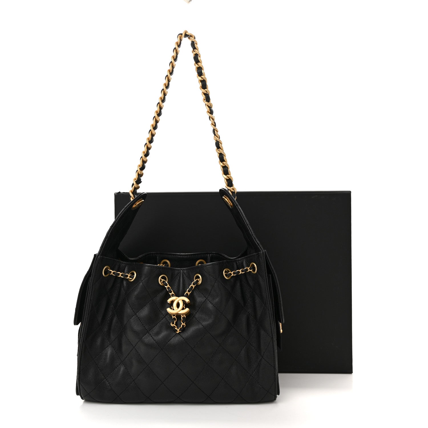 Caviar Quilted Small Chanel 25 Handbag Black