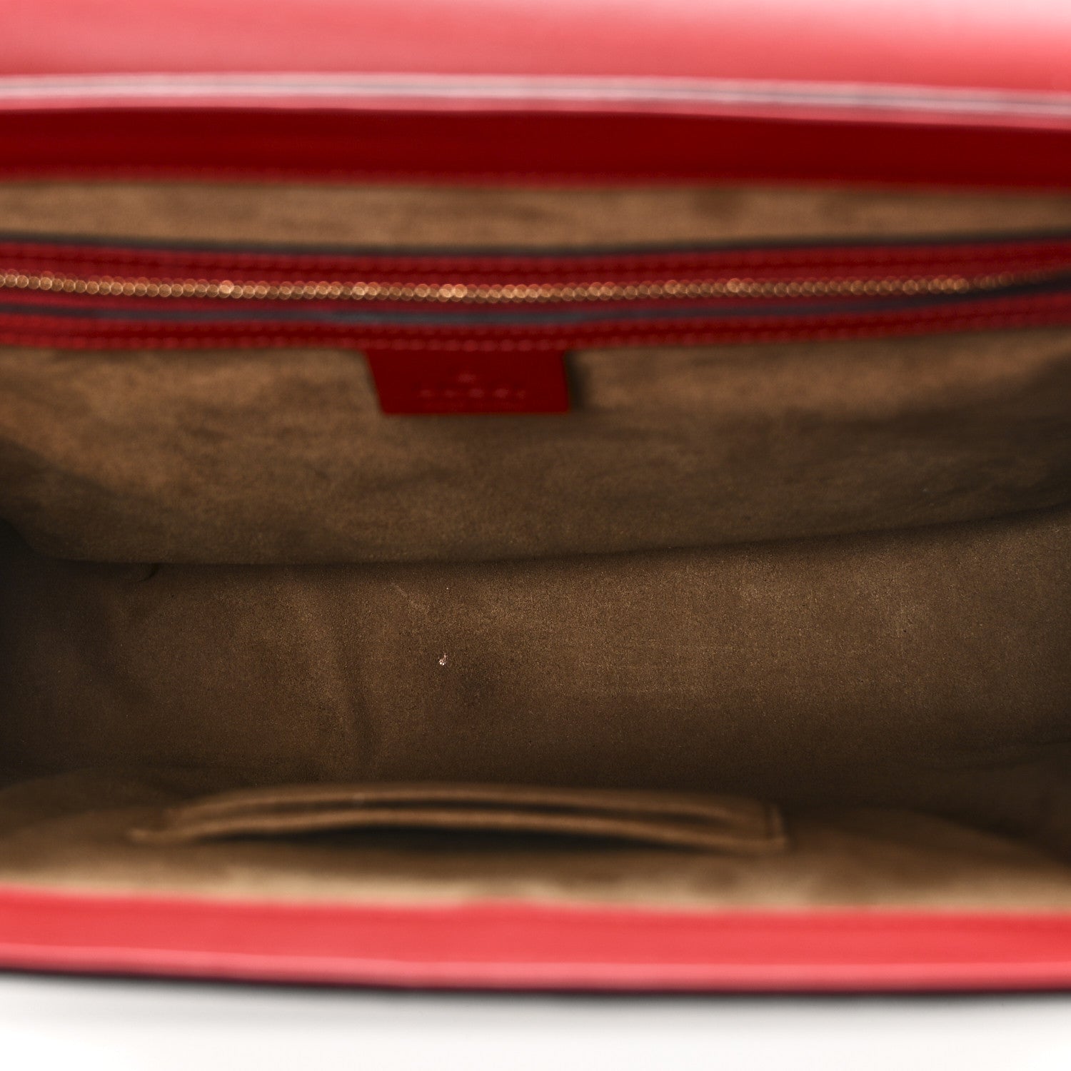 GG Supreme Monogram Calfskin Medium Padlock Top Handle Bag Beige Hibiscus Red New Rosette