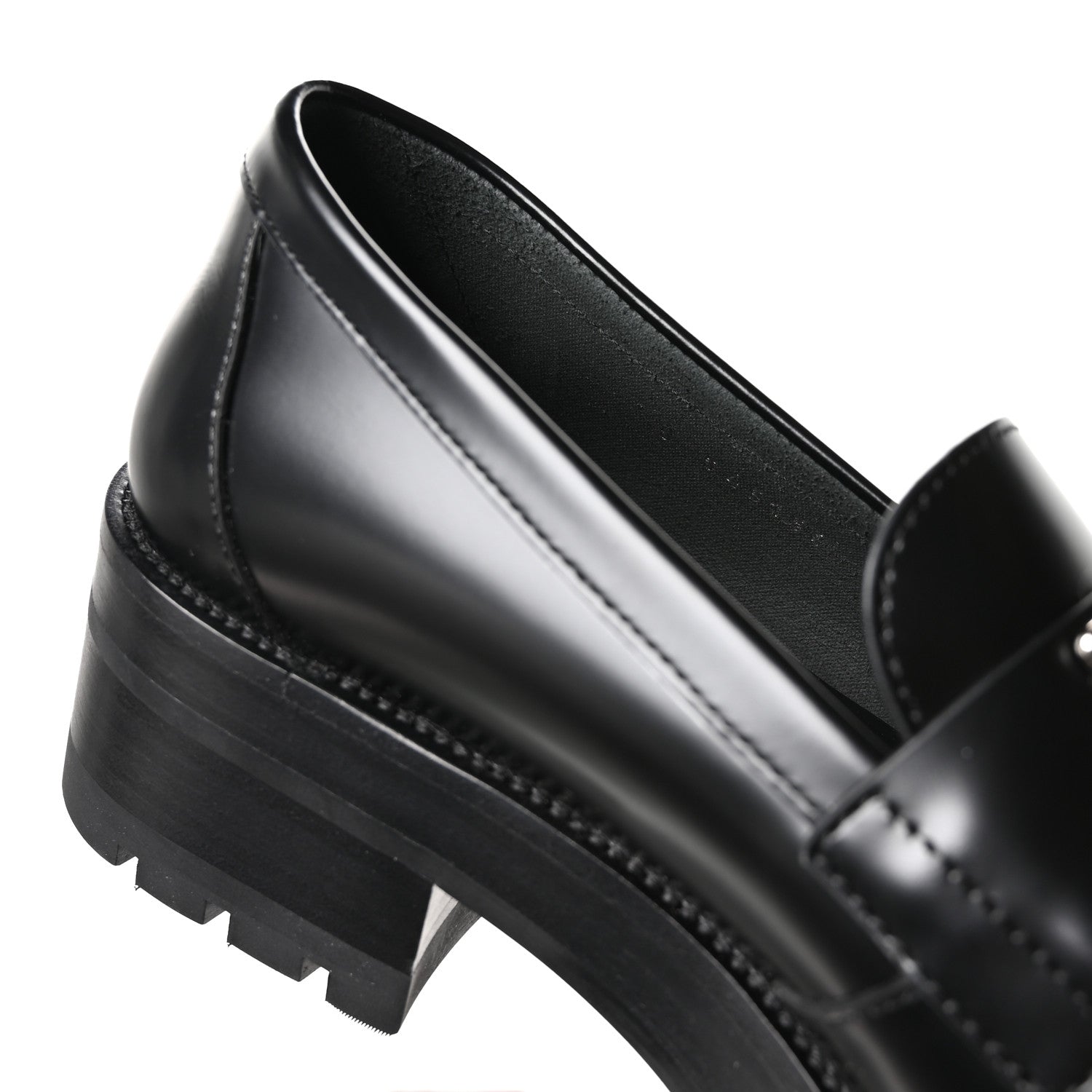 Calfskin Metal CC Loafers 40 Black