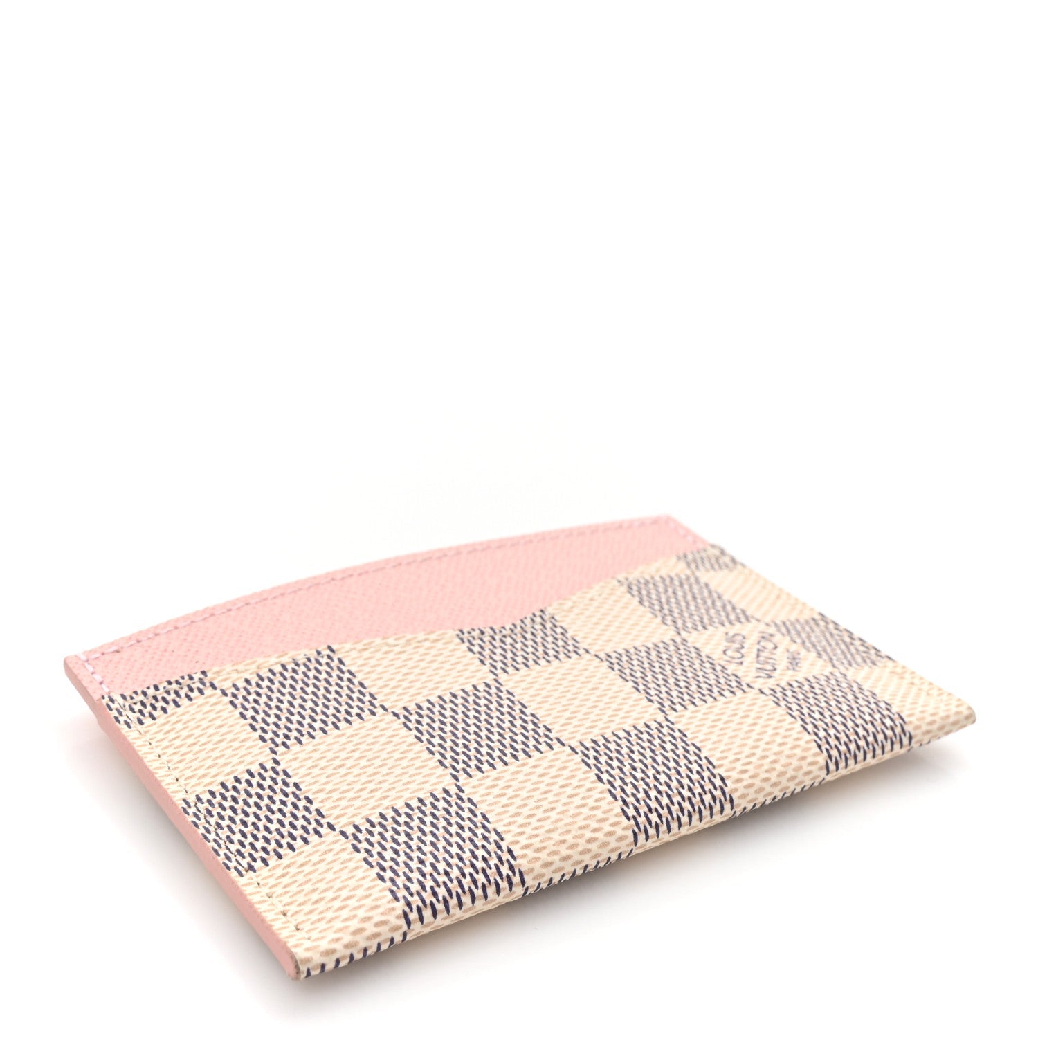 Damier Azur Daily Card Holder Rose Ballerine