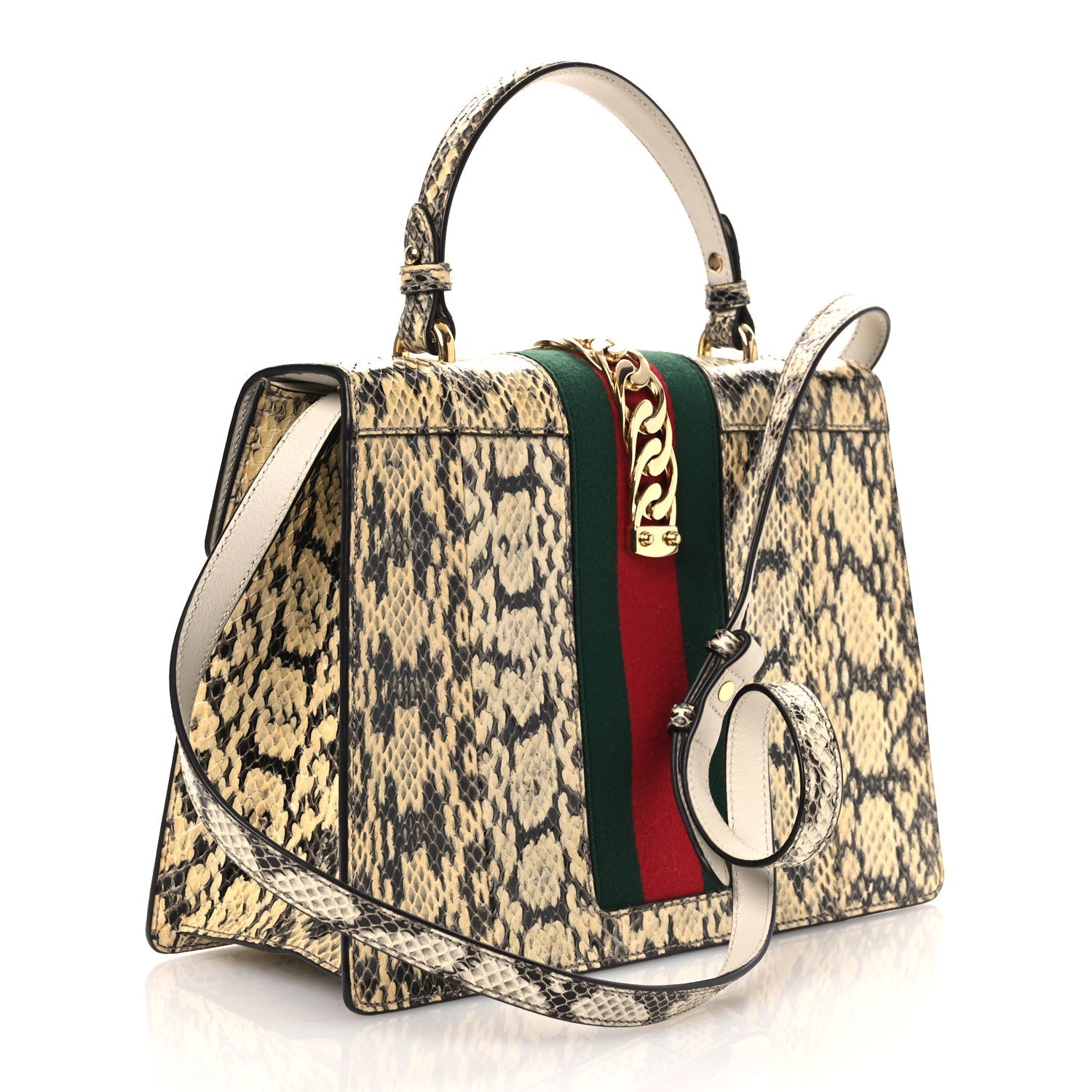 Snakeskin Medium Sylvie Top Handle Roccia