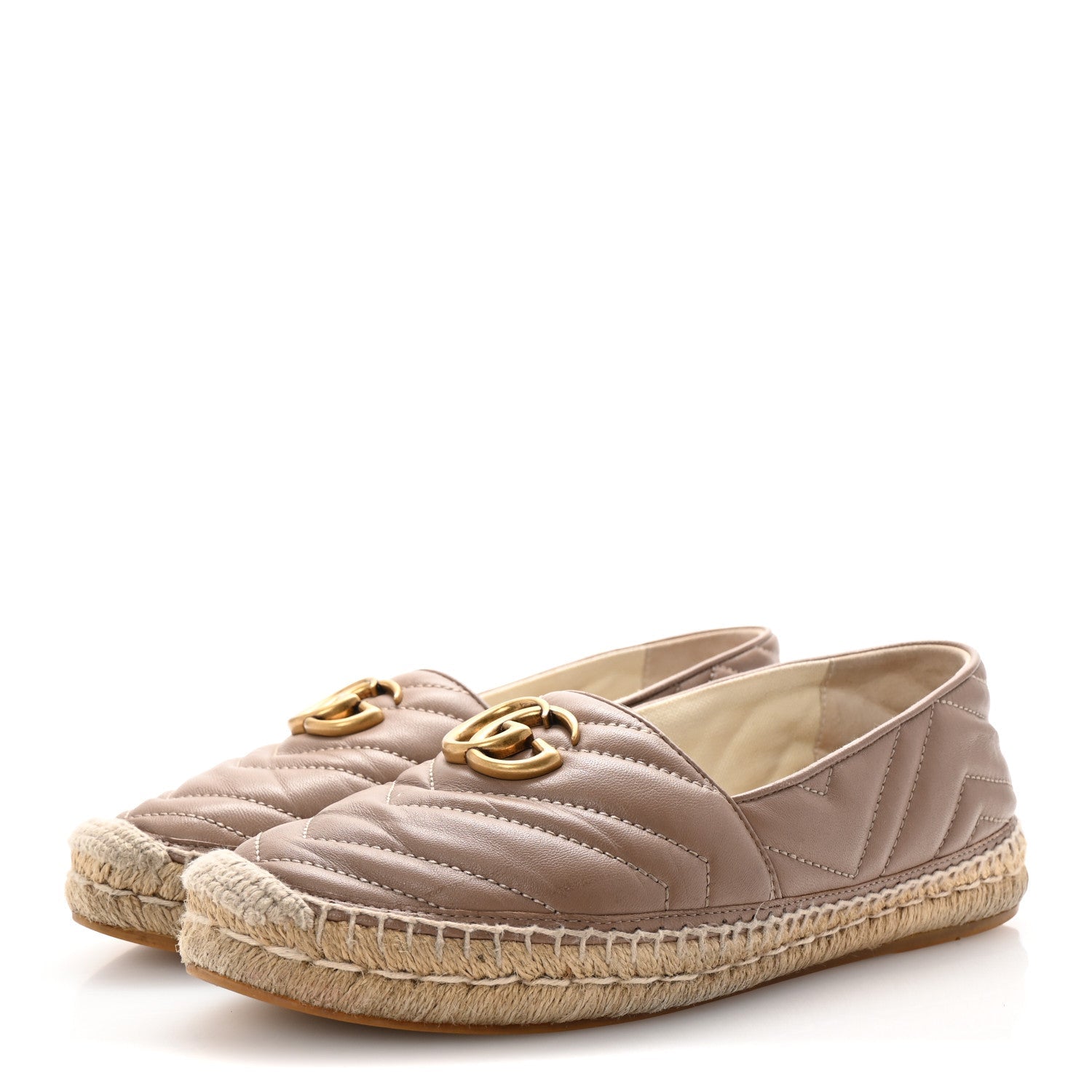 Nappa Matelasse GG Marmont Espadrilles 39 Porcelain Rose