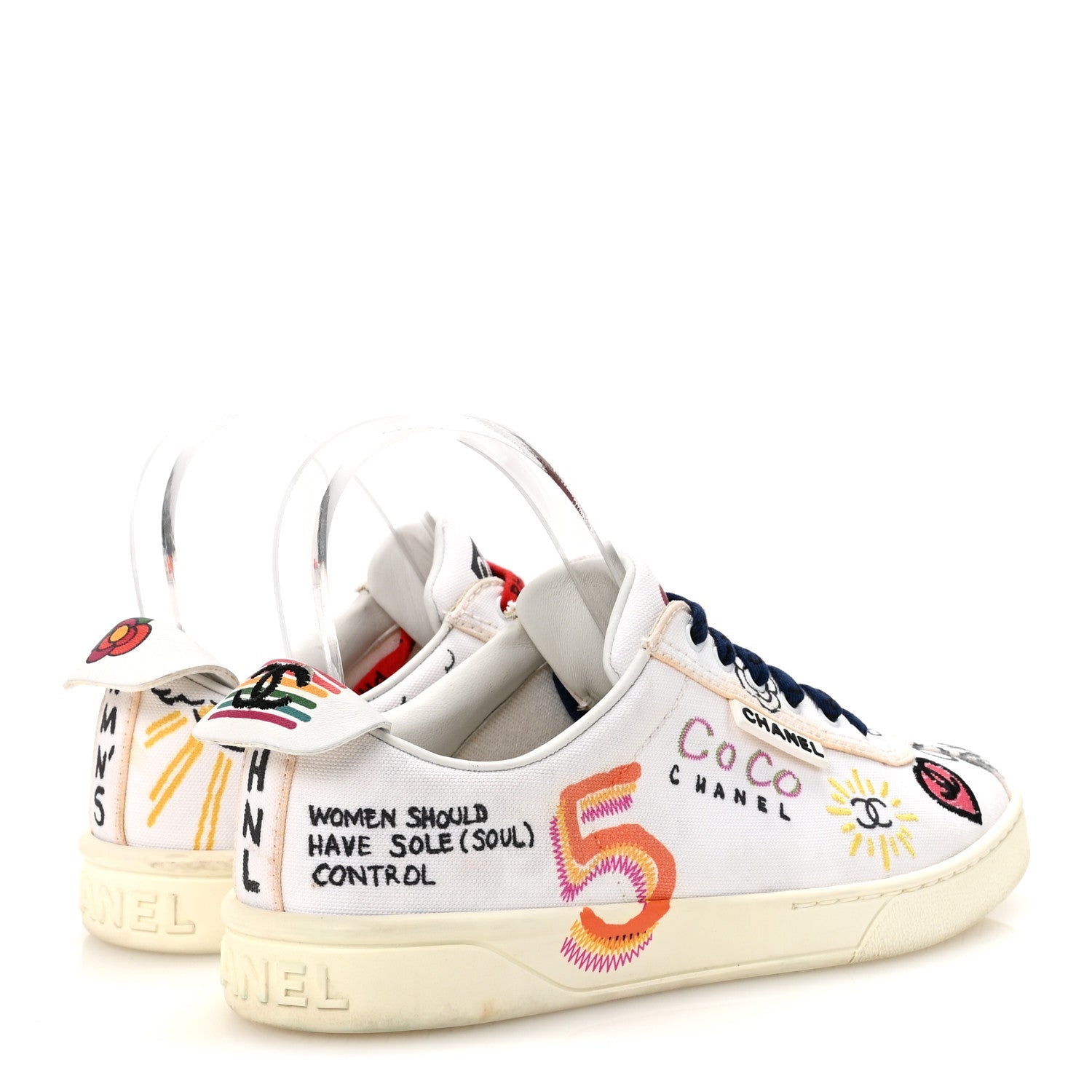 x Pharrell Williams Canvas Womens Sneakers 36.5 White Multicolor