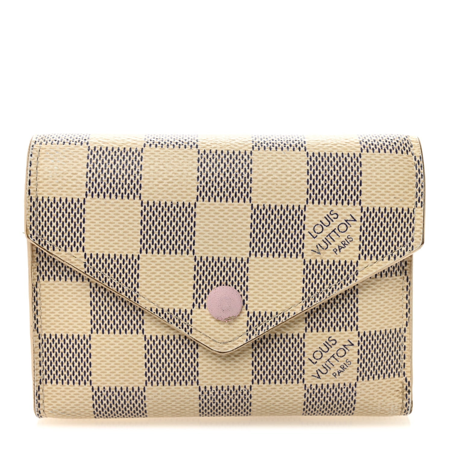 Damier Azur Victorine Wallet Rose Ballerine
