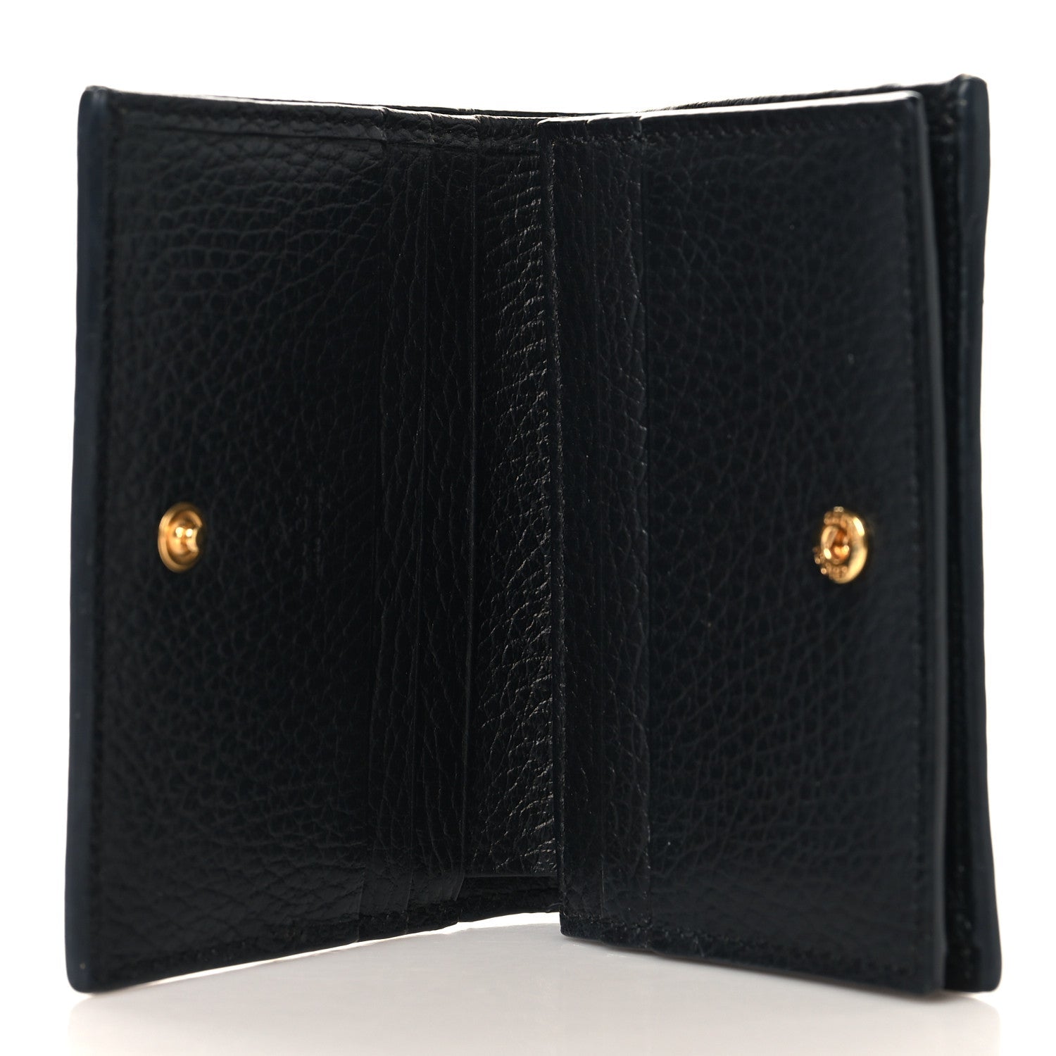 Dollar Calfskin GG Supreme Monogram GG Marmont Card Case Black Beige Ebony