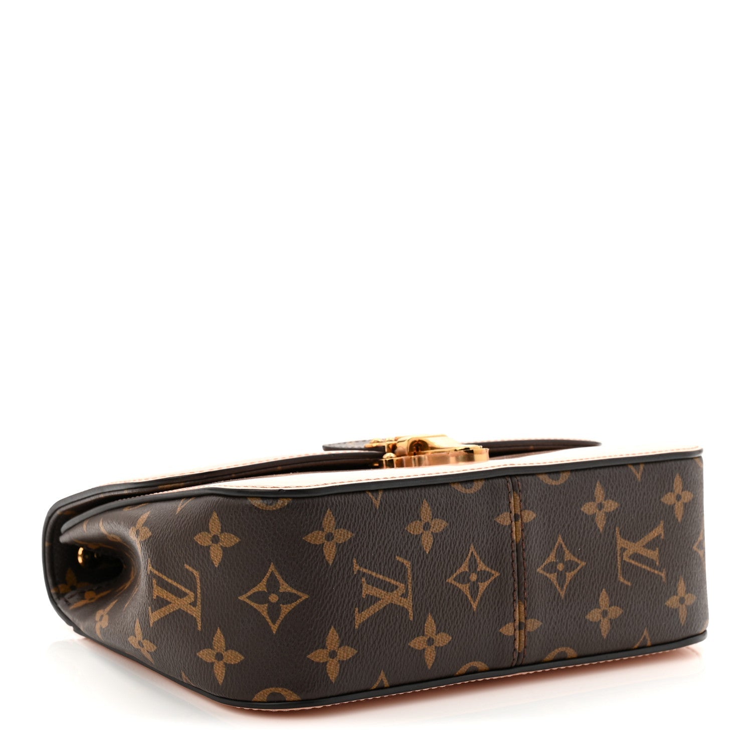 Patent Calfskin Monogram Cherrywood BB Rose Ballerine