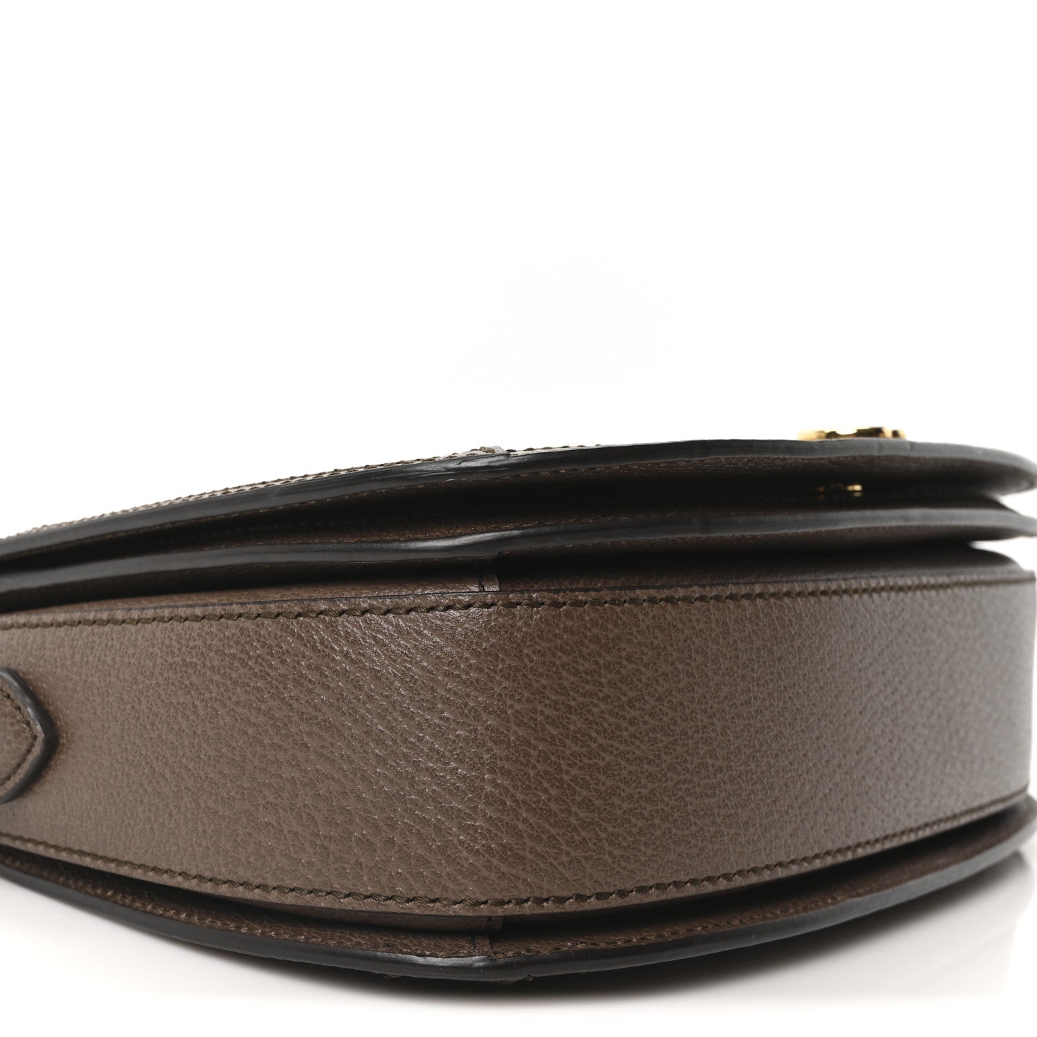 GG Supreme Monogram Web Small Ophidia Flap Messenger Bag Brown