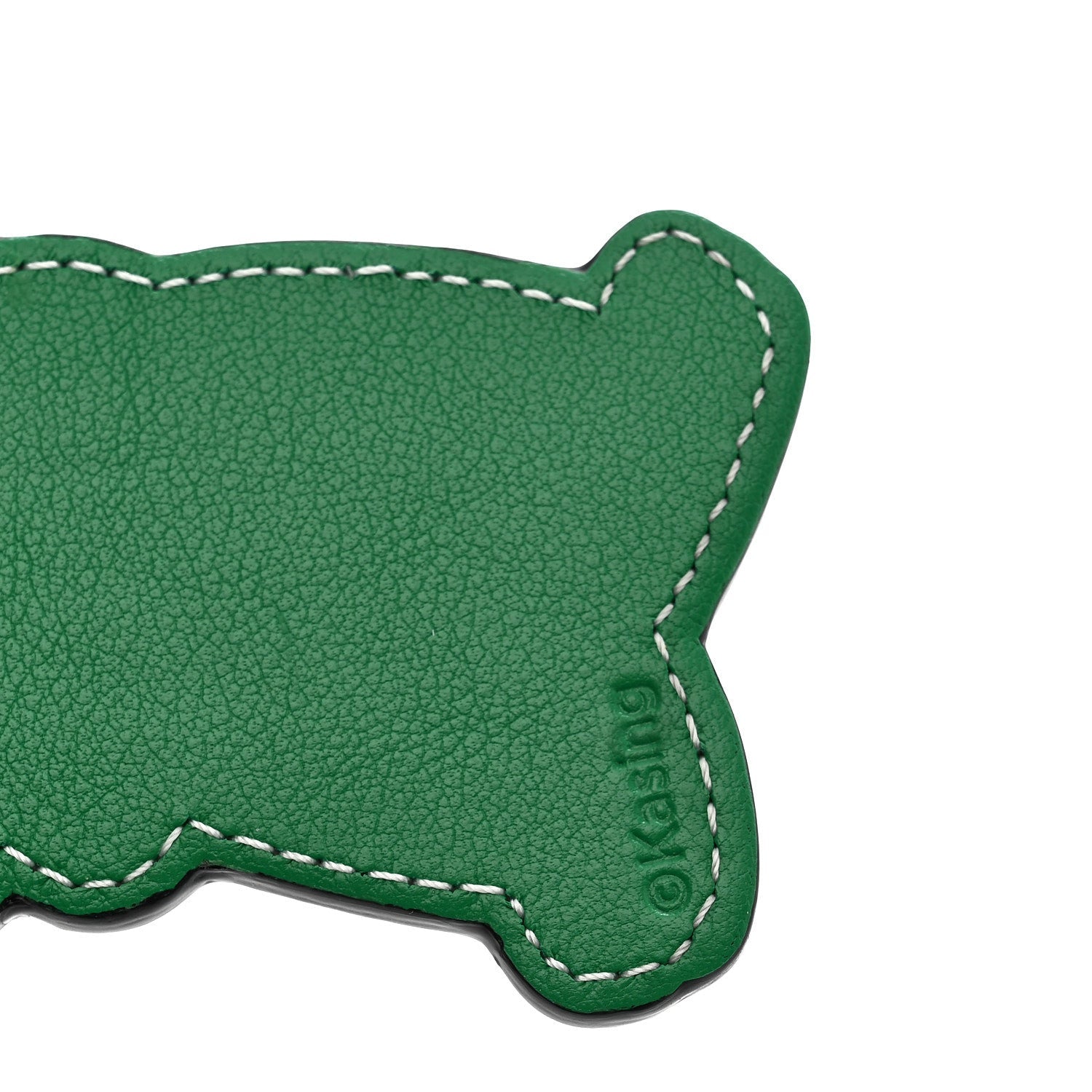X KASING LUNG Calfskin Labubu Bag Charm Green