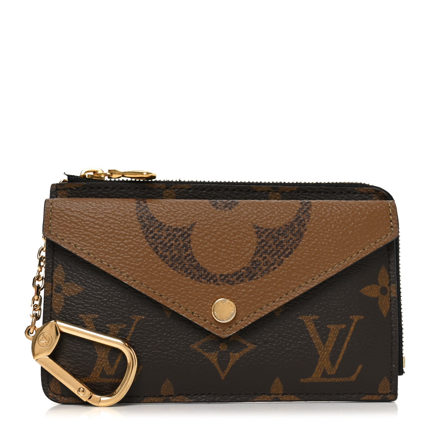 Reverse Monogram Recto Verso Card Holder Brown