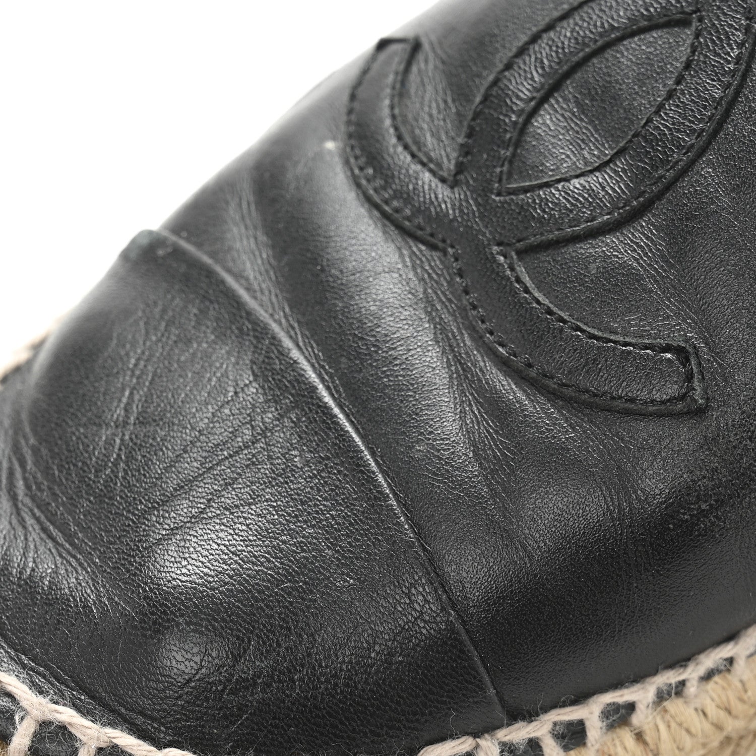 Lambskin CC Espadrilles 40 Black