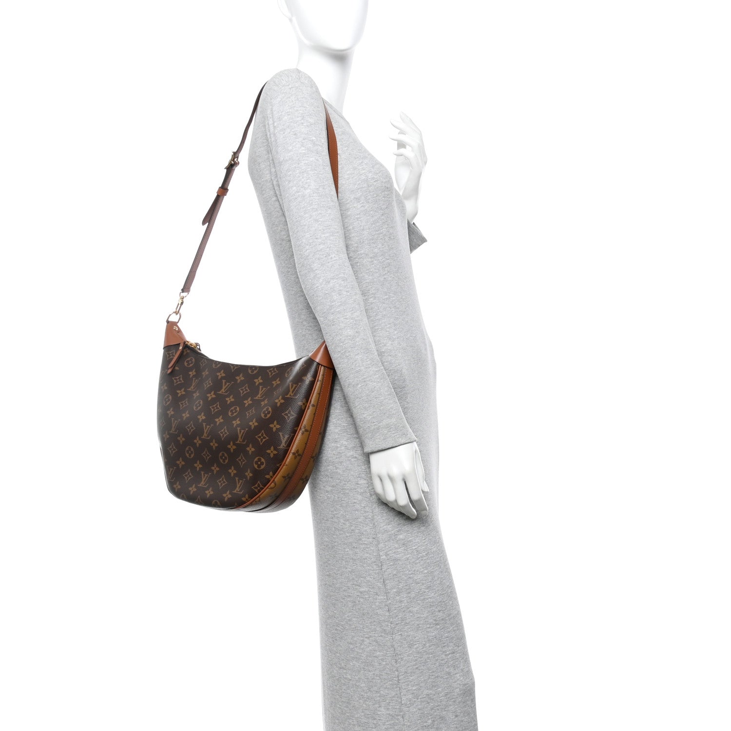 Reverse Monogram Loop Hobo