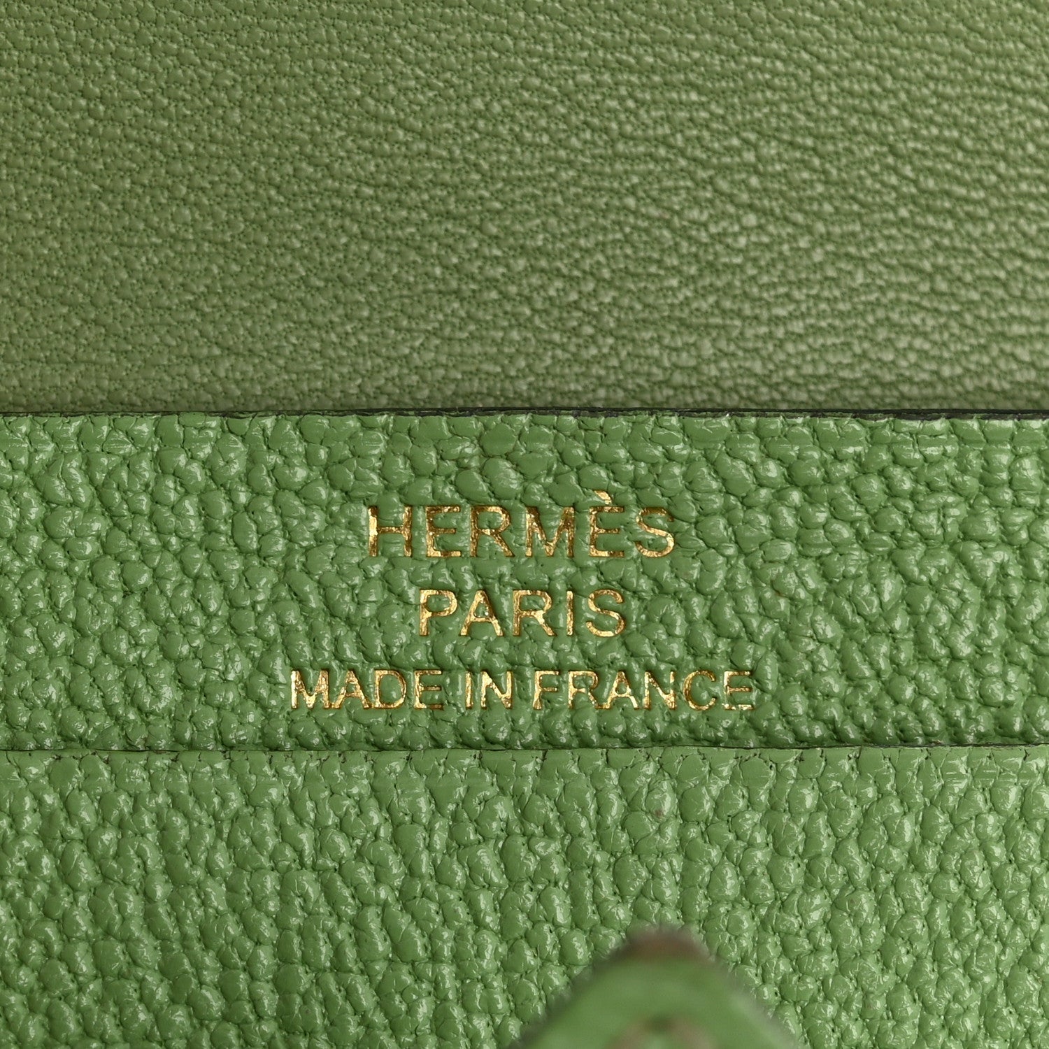 Chevre Mysore Bearn Card Holder Wallet Vert Criquet