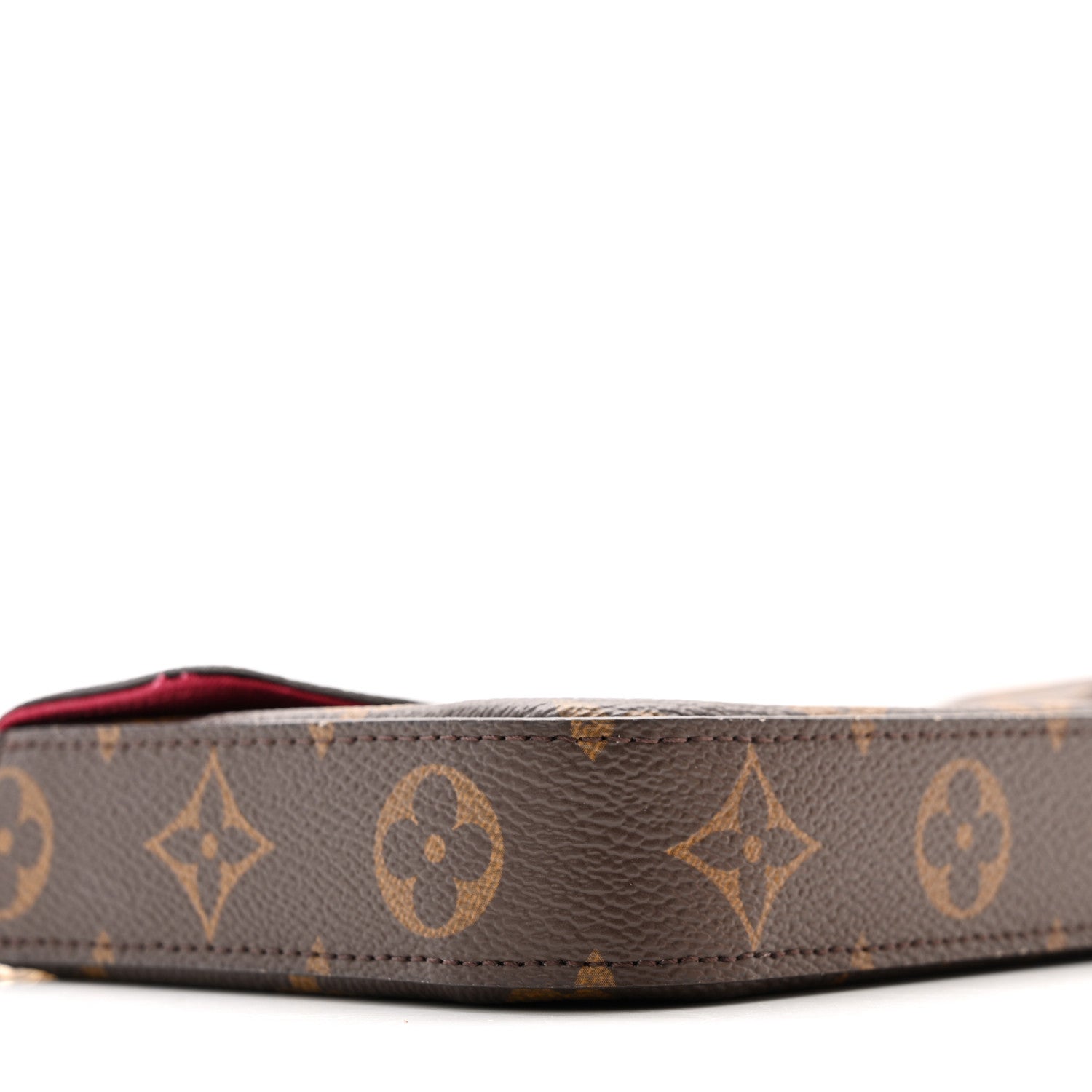 Monogram Pochette Felicie Chain Wallet Fuchsia