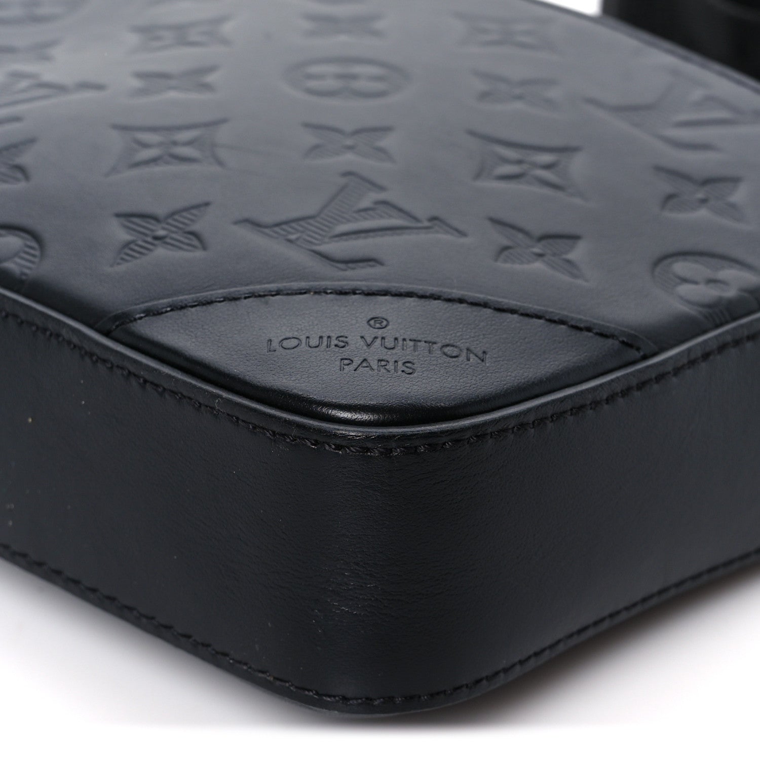 Calfskin Monogram Shadow Duo Messenger Black