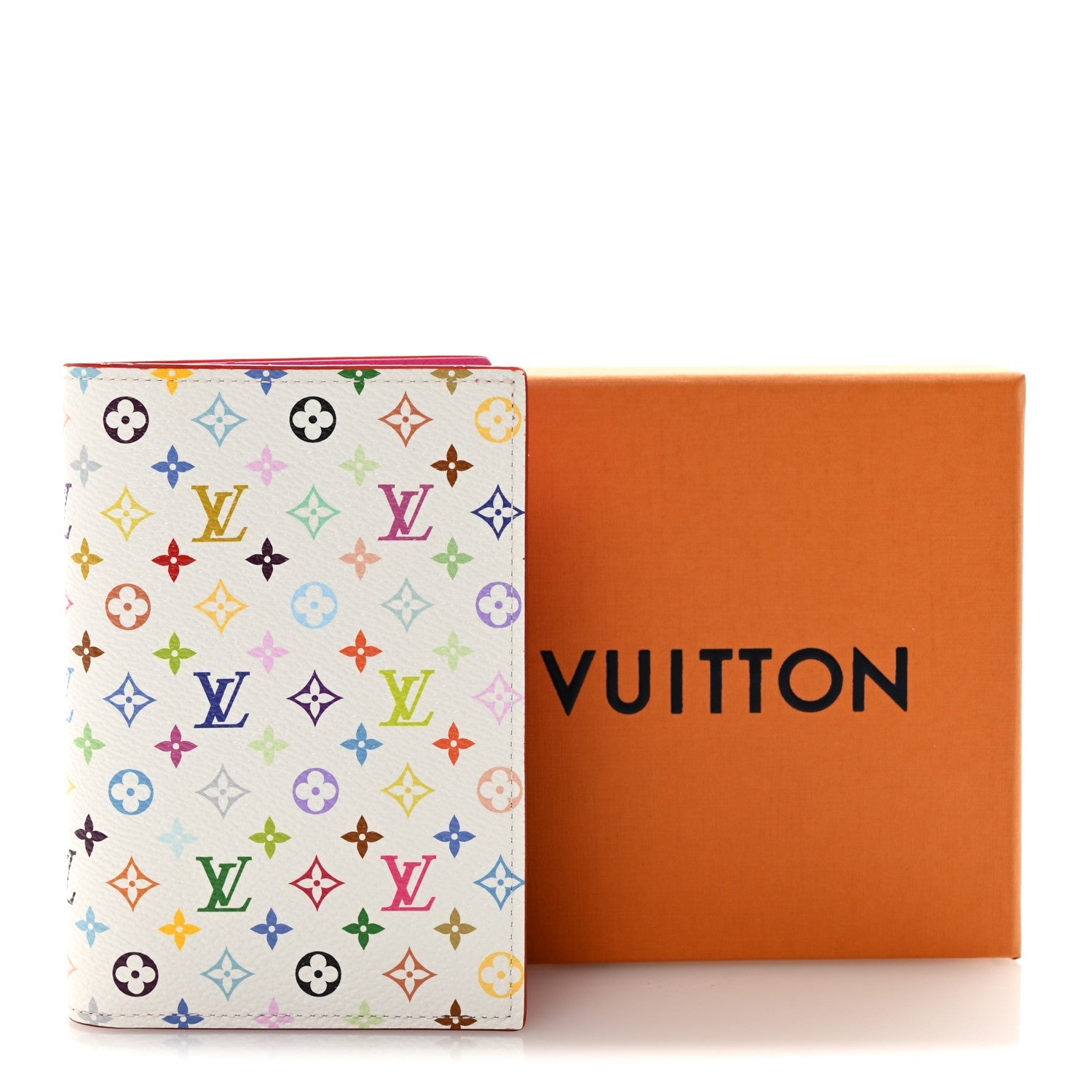LV X TM Monogram Multicolor Passport Cover White